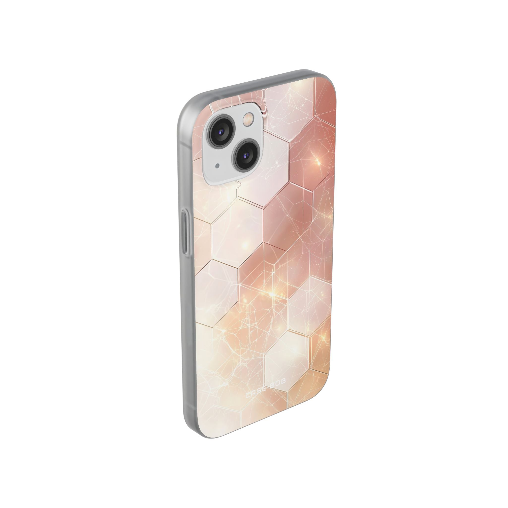 Honeycomb Glow iPhone 14 Skal - Mjuk