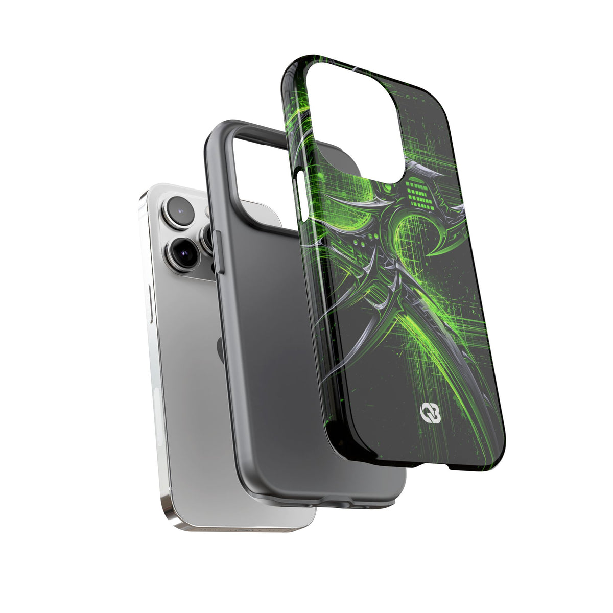 Cyber Sigil Grid · Tough Phone Case for iPhone · Green