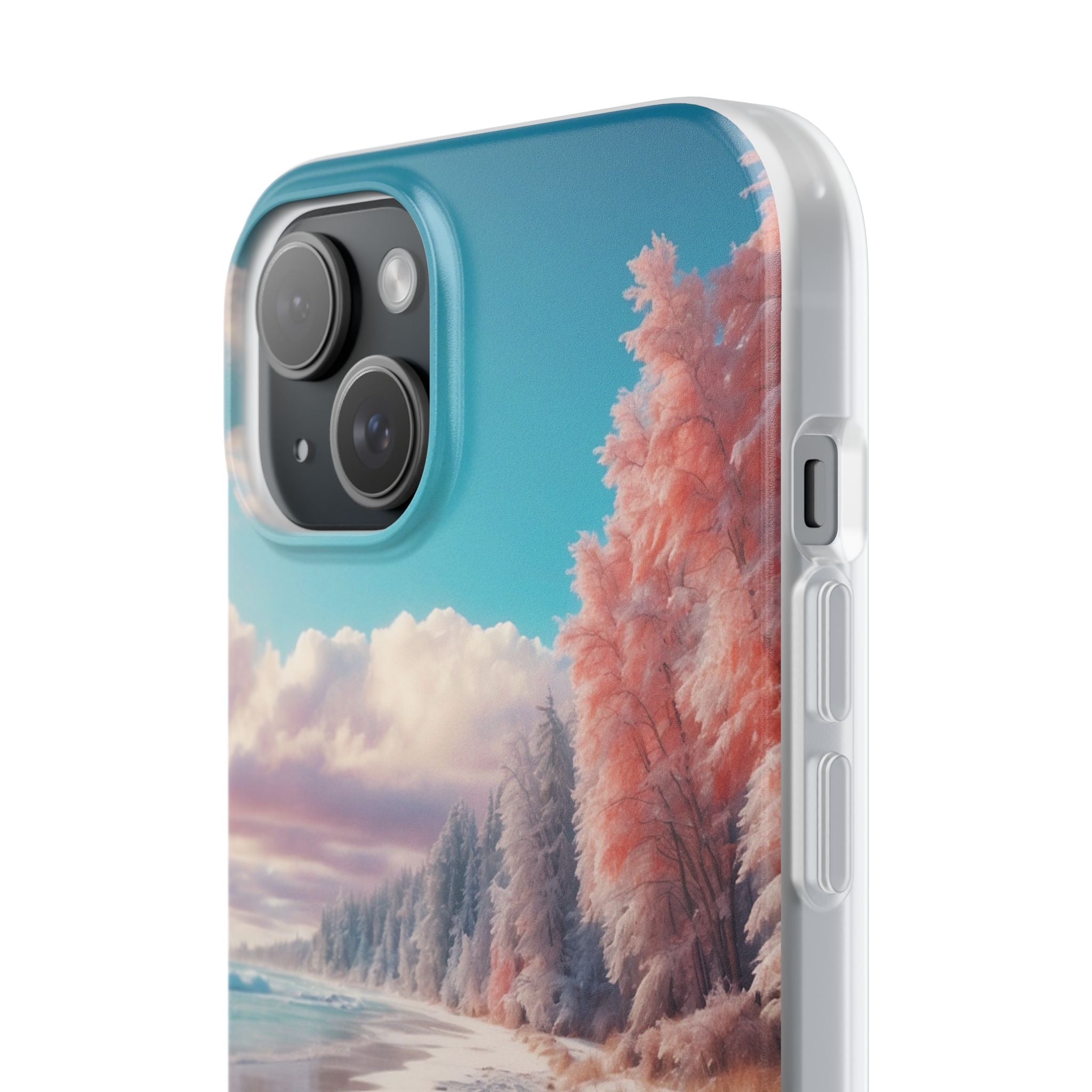 Snowy Footprints iPhone 15 Plus Skal - Mjukt