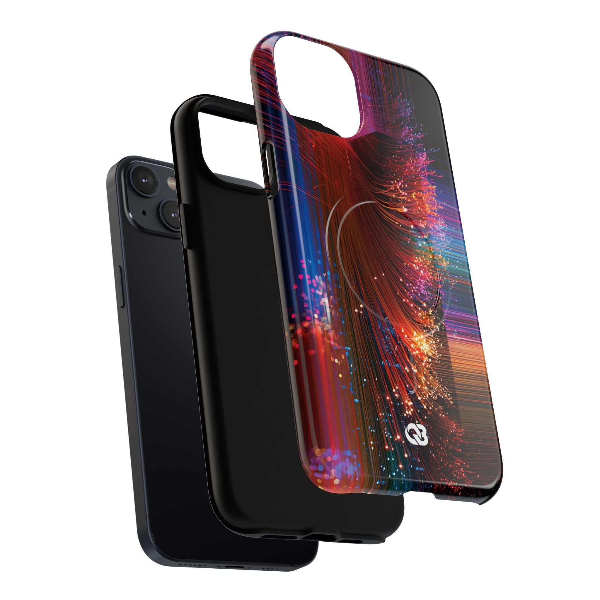 Black Tough 2.0 Magsafe Phone Case for iPhone - Cyber Optic Streak