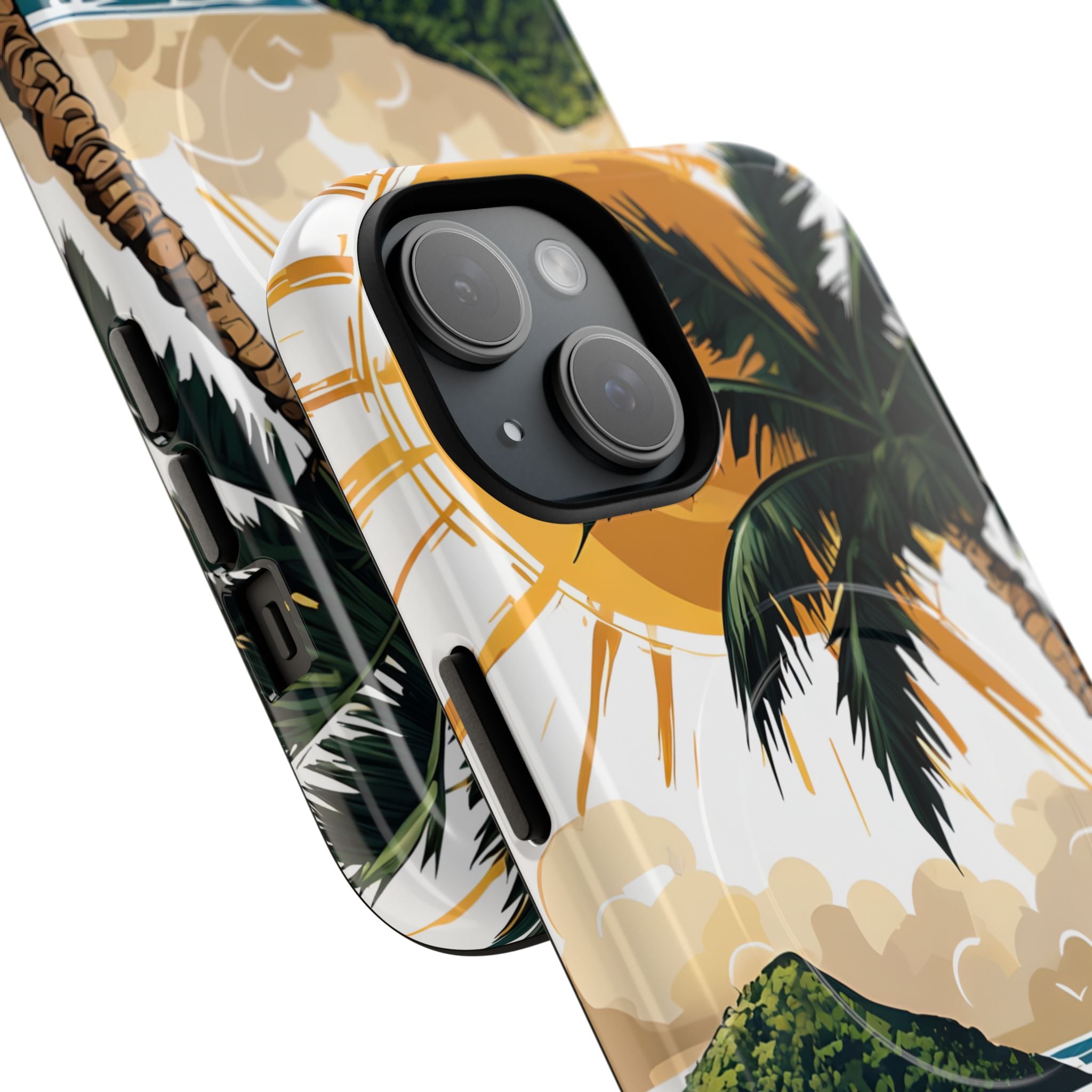 Sunny Palm Breeze iPhone 15 Case - Tough+