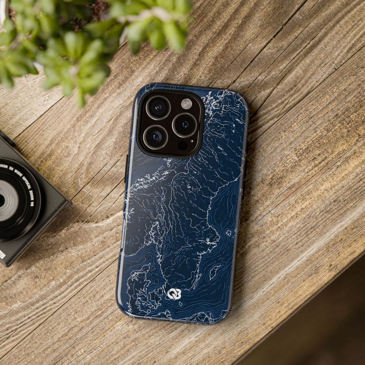 Nordic Contour Chart · Tough Phone Case for iPhone · Blue