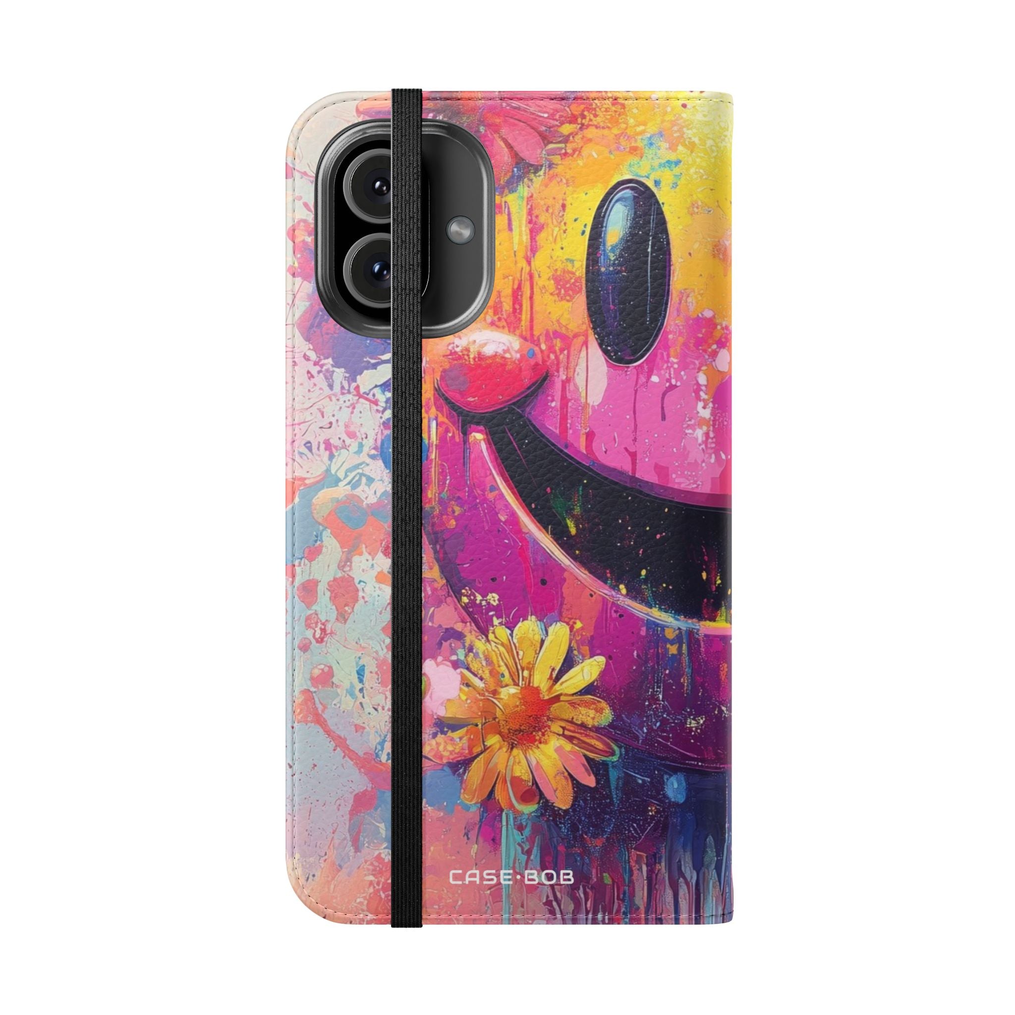 Smiley Bloom Drip - iPhone 16 Plus Case - Wallet