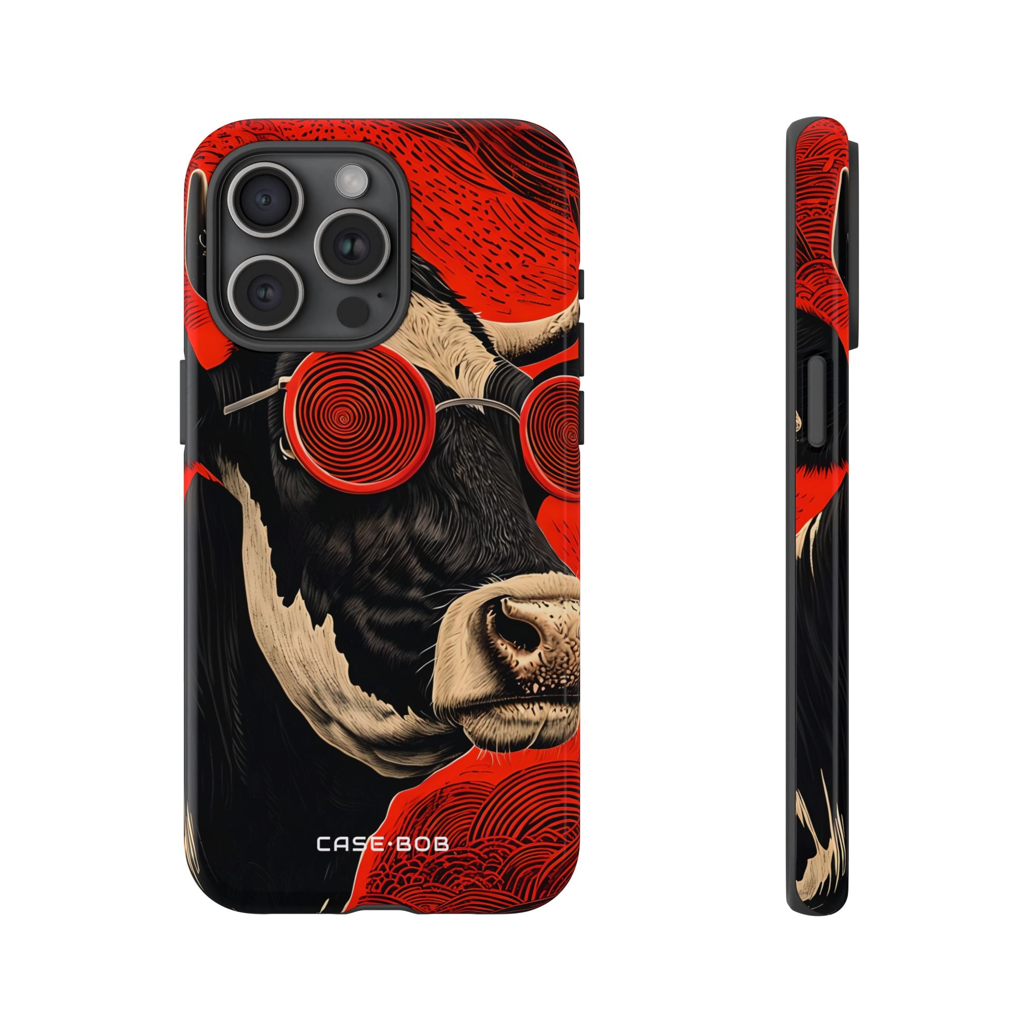 Hypnotic Cow iPhone 15 Pro Max Case - Tough