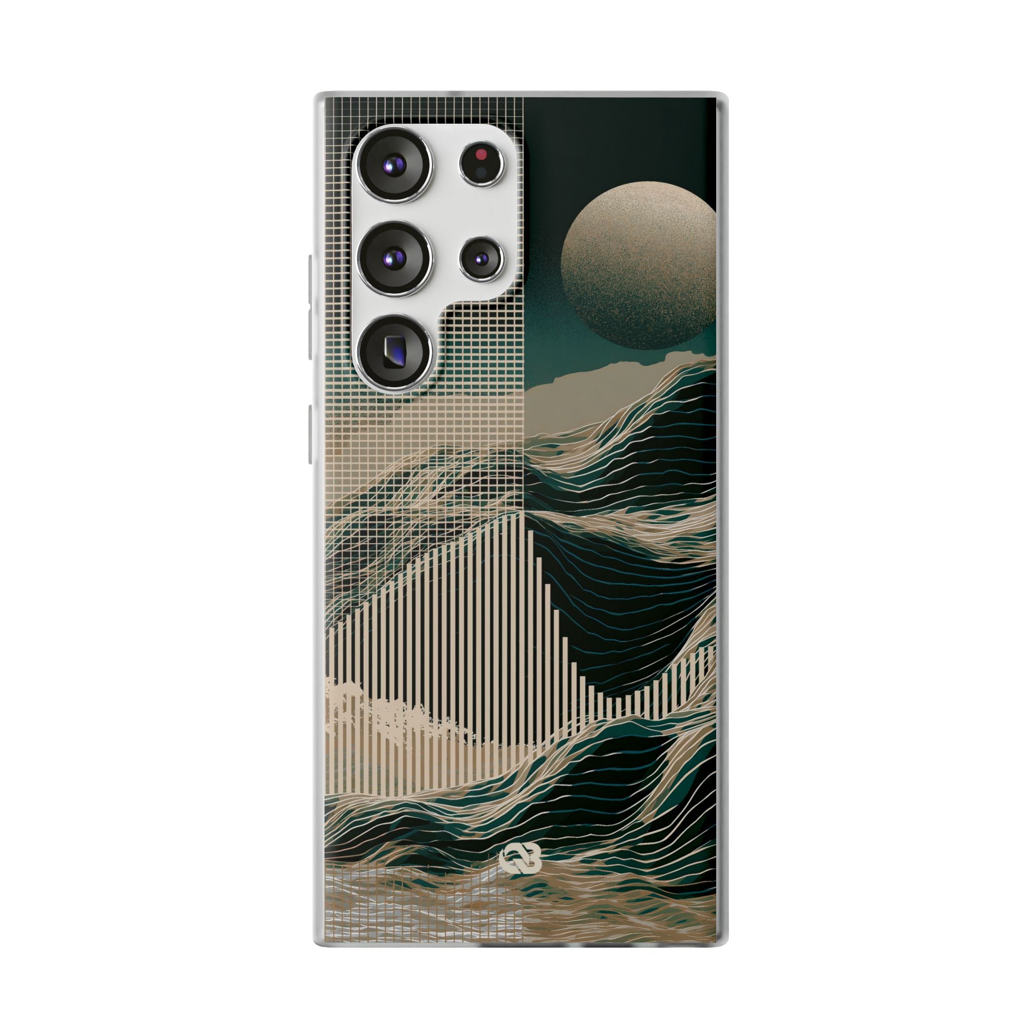 Green Lite Phone Case for Samsung - Lunar Moss Topography