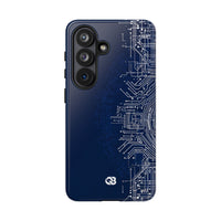 Blue Tough Phone Case for Samsung - Cobalt Circuit Logic