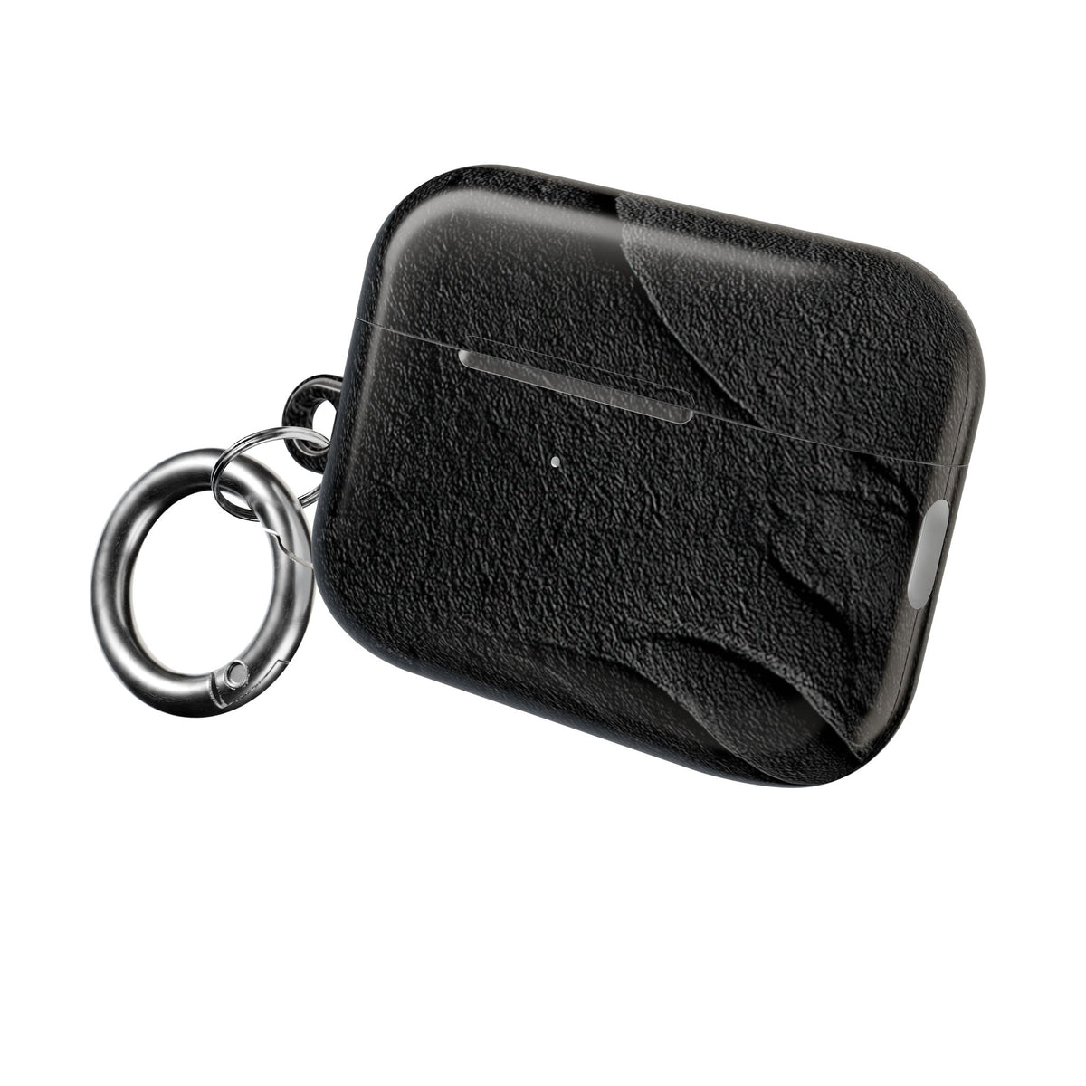 Obsidian Stucco Relief · Hard Case for AirPods & AirPods Pro · Black