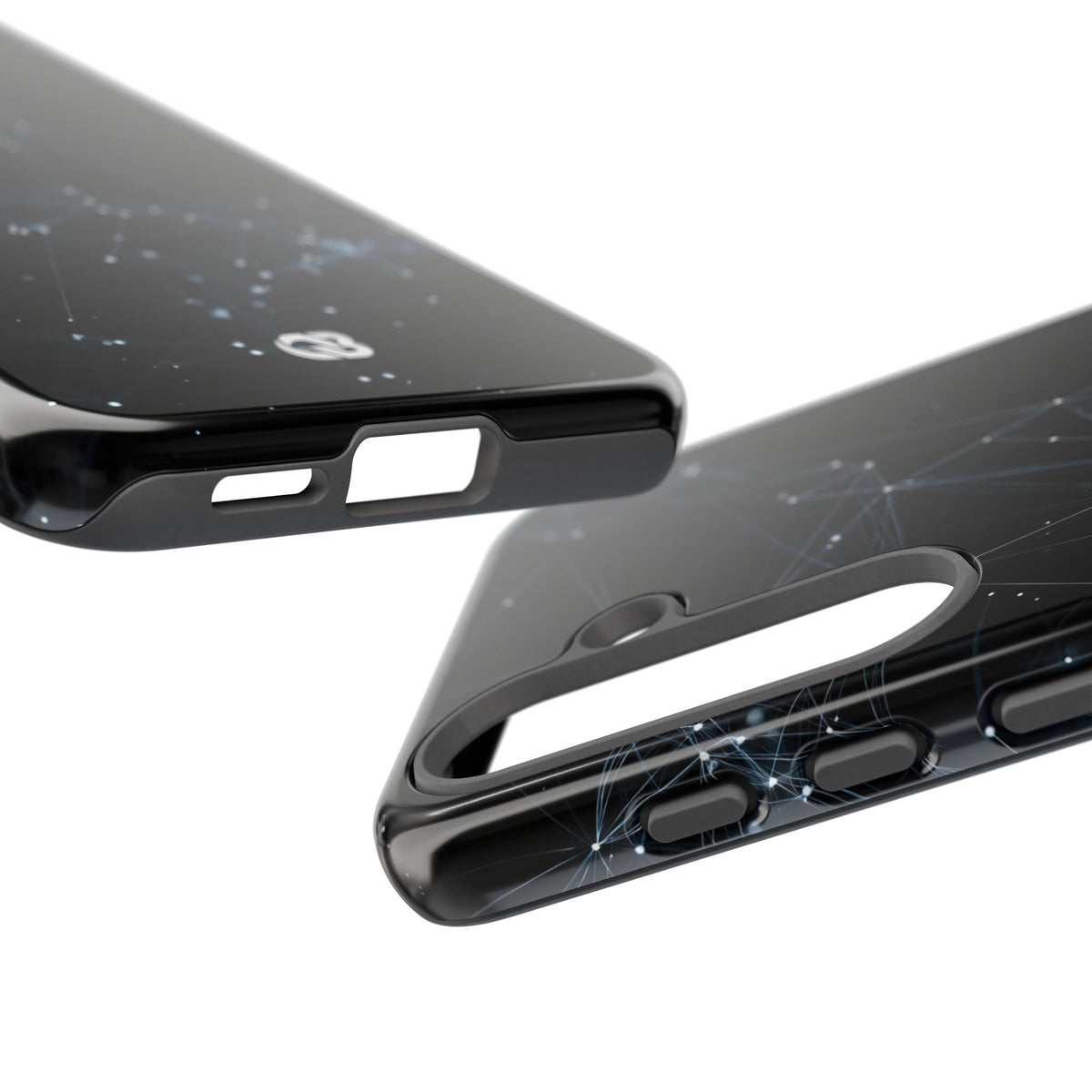 Black Tough Phone Case for Samsung - Arctic Neural Mesh