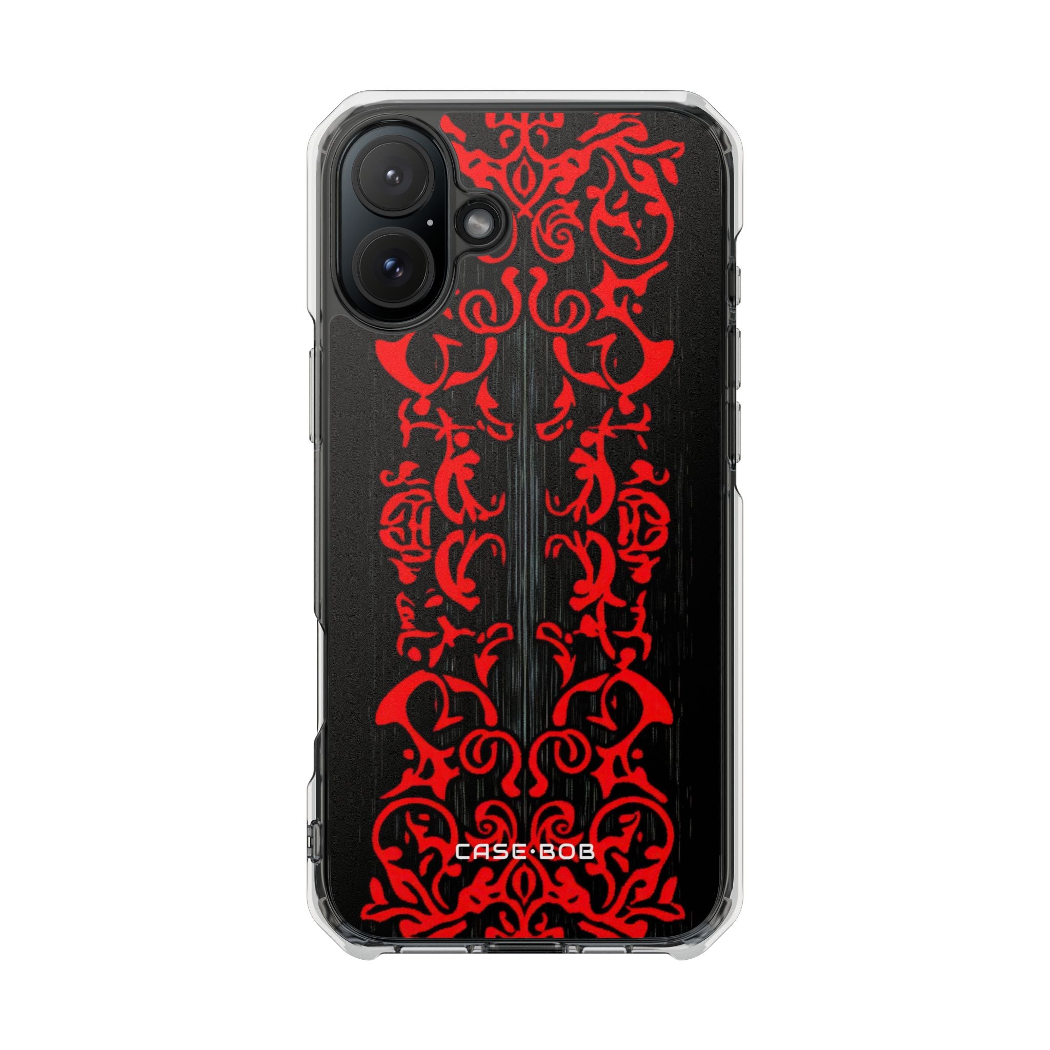 Crimson Spiral iPhone 16 Plus Case - Impact