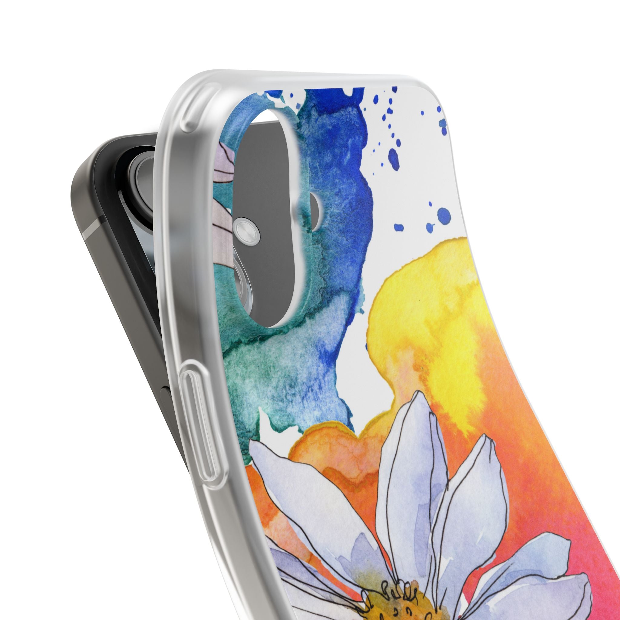 Vivid Bloom Splatter · Soft Handyhülle für iPhone
