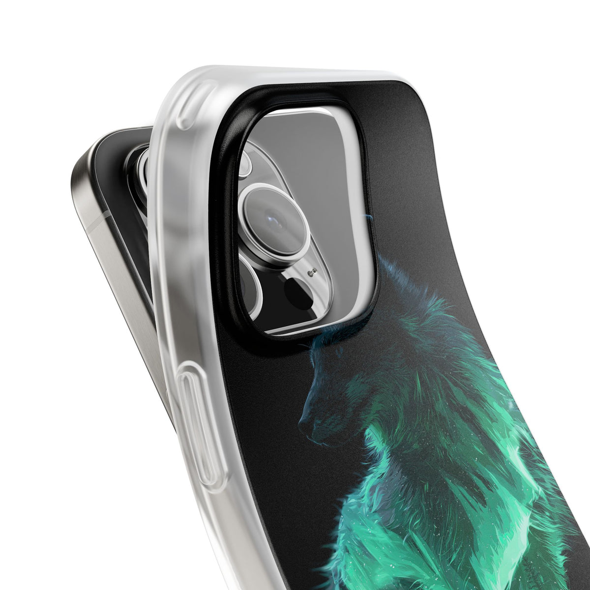 Nordic Aurora Fox · Lite Phone Case for iPhone · Teal