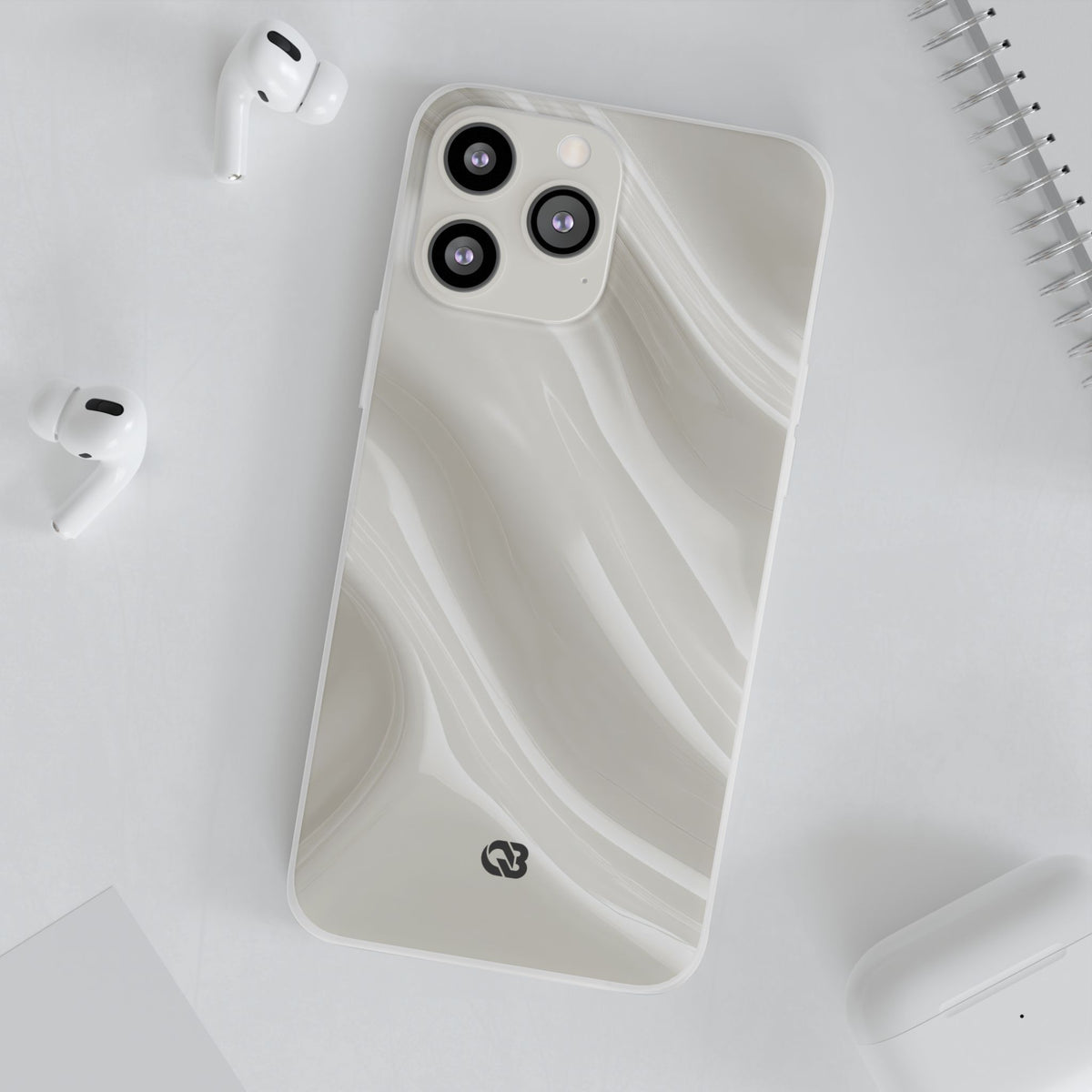 Liquid Enamel Fold · Lite Phone Case for iPhone · White
