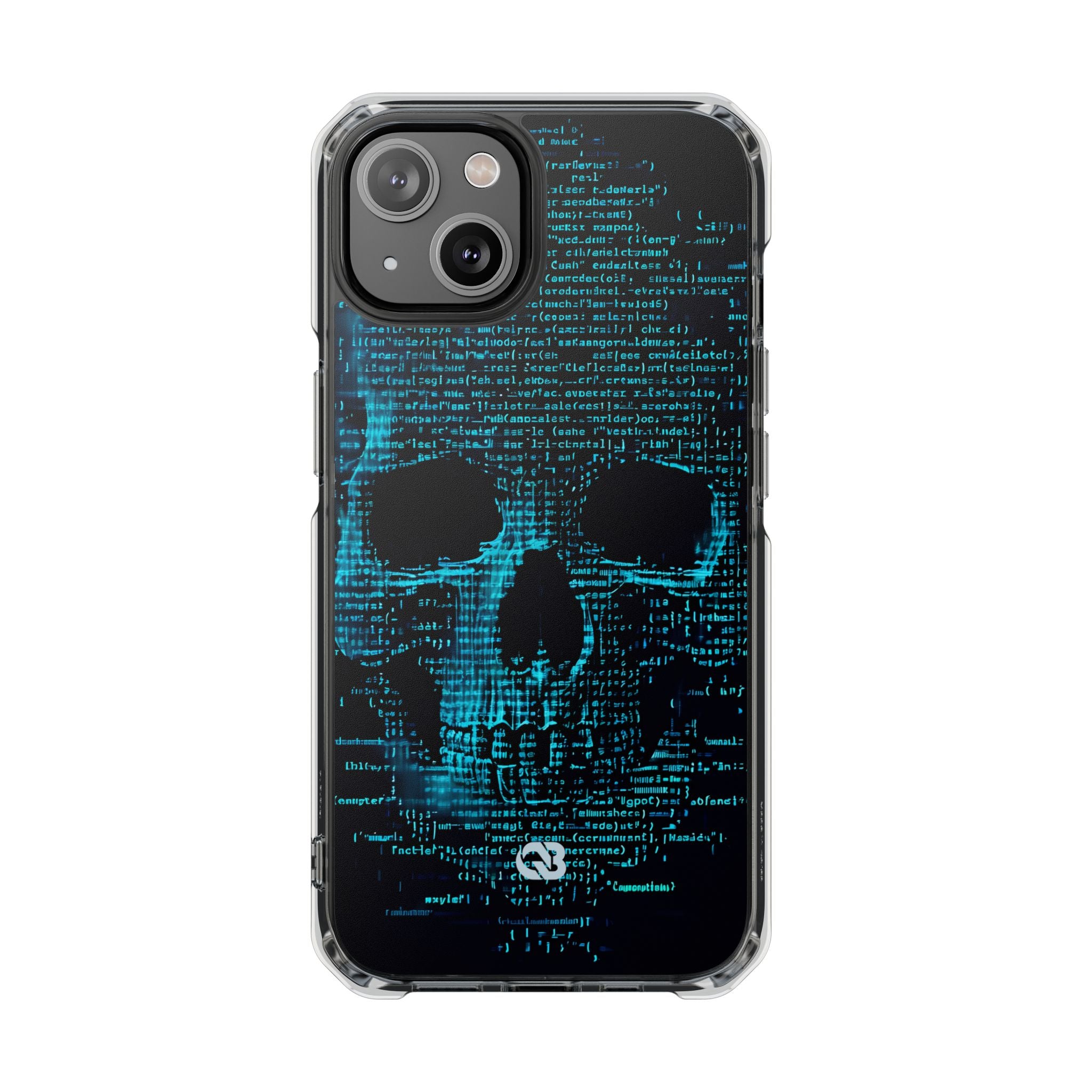 Cyan Glitch Skull · Impact Custodia per iPhone · Magsafe