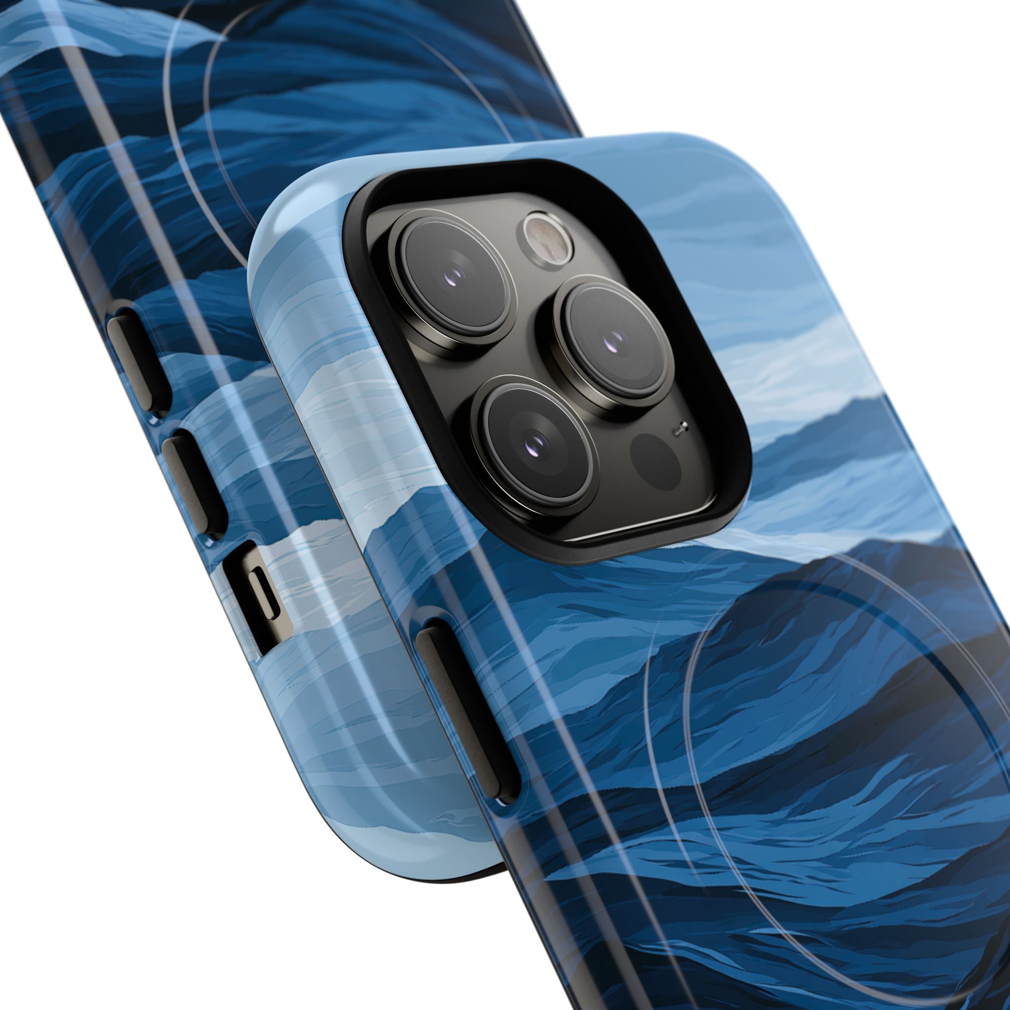 Blue Tough 2.0 Magsafe Phone Case for iPhone - Cobalt Ridge Tides