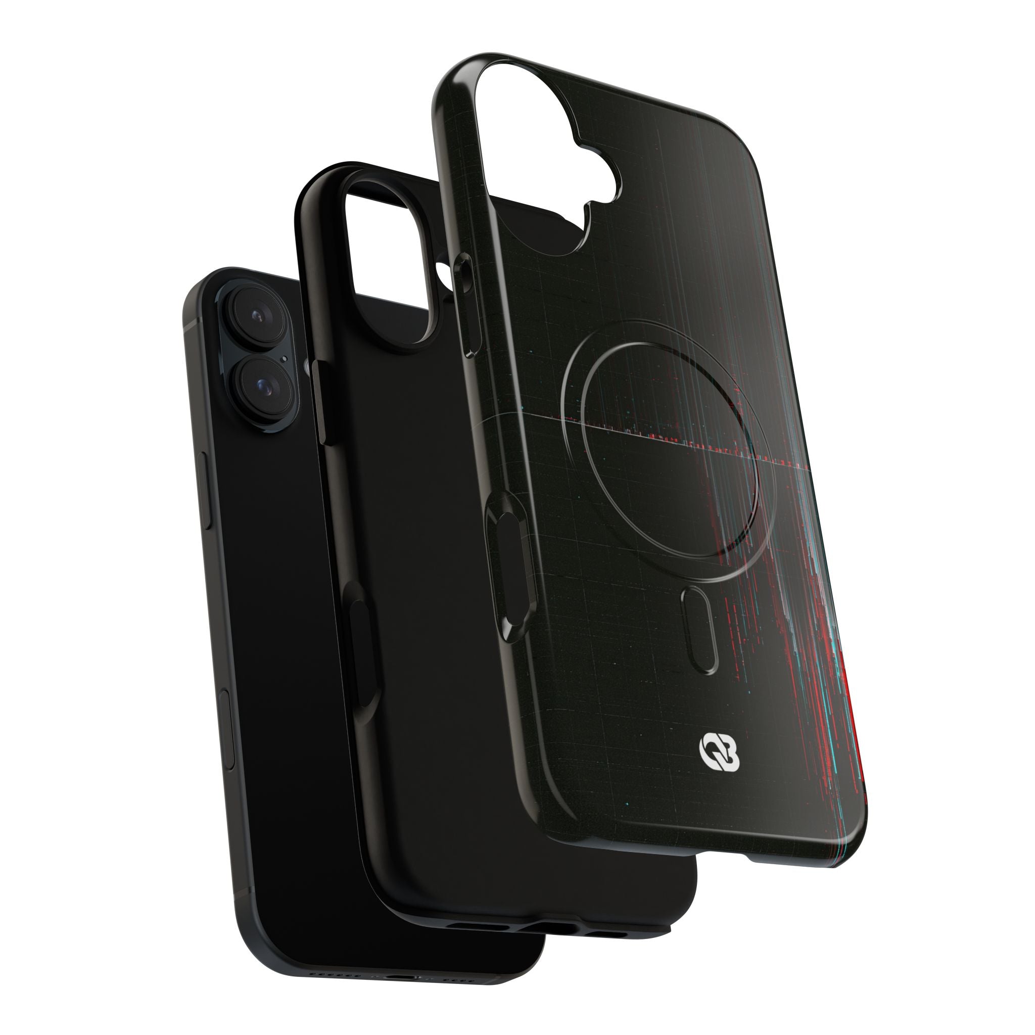 Black Tough 2.0 Magsafe Phone Case for iPhone - Corrupted Data Stream
