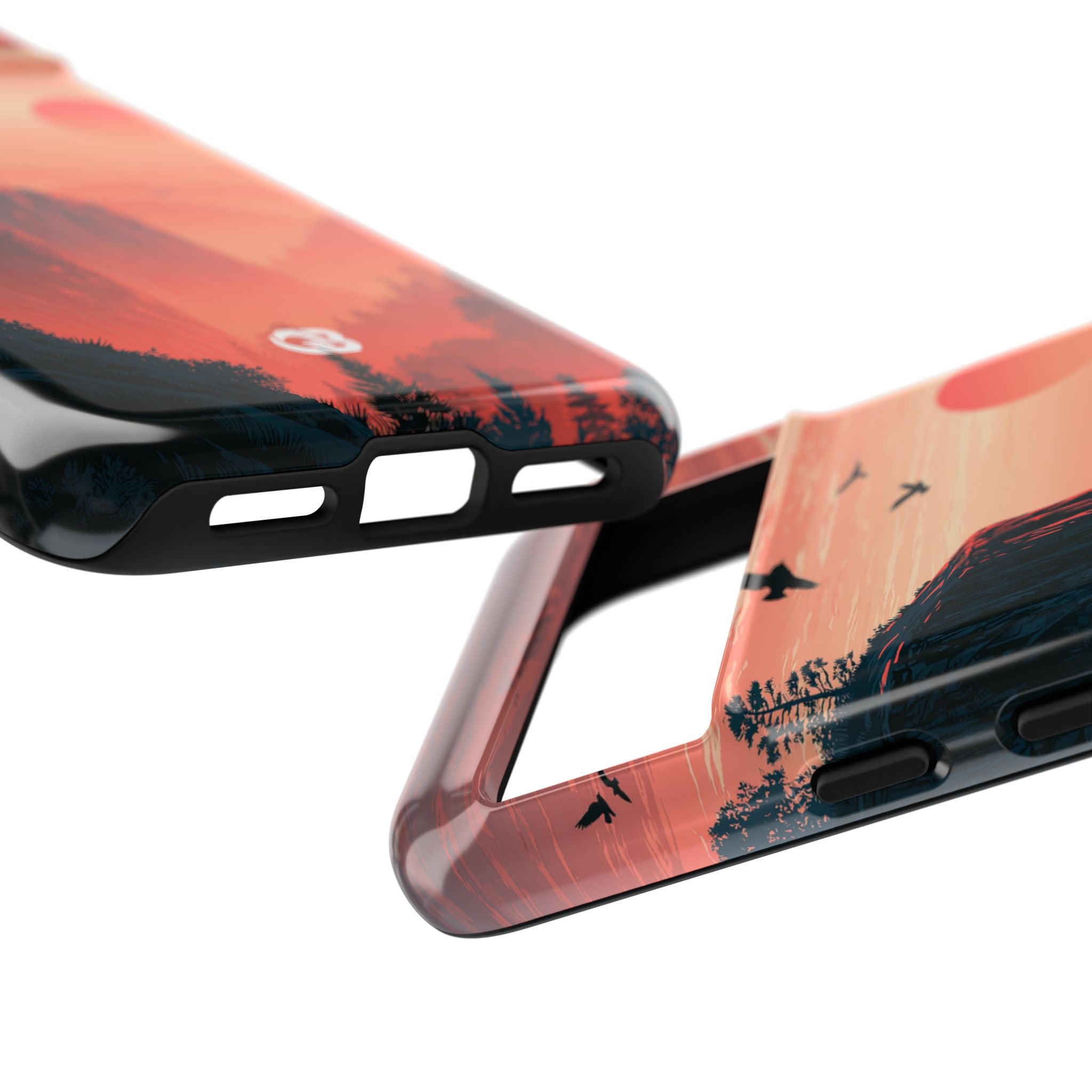 Orange Tough Phone Case for Google Pixel - Crimson Ridge Flight