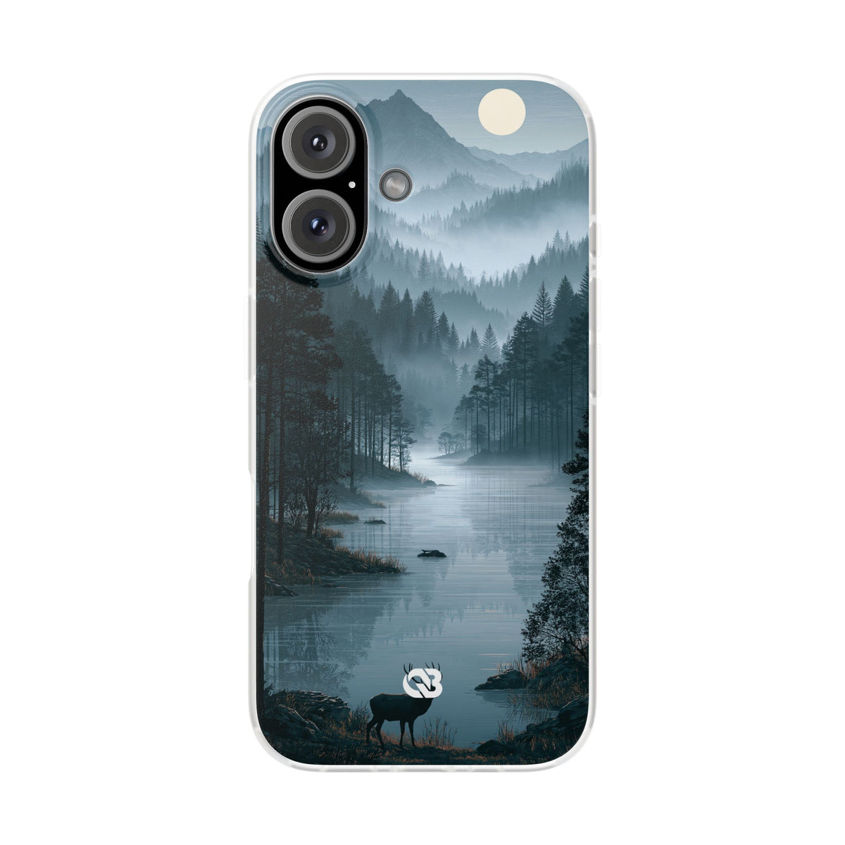 Silent Nordic Fjord · Lite Phone Case for iPhone · Blue