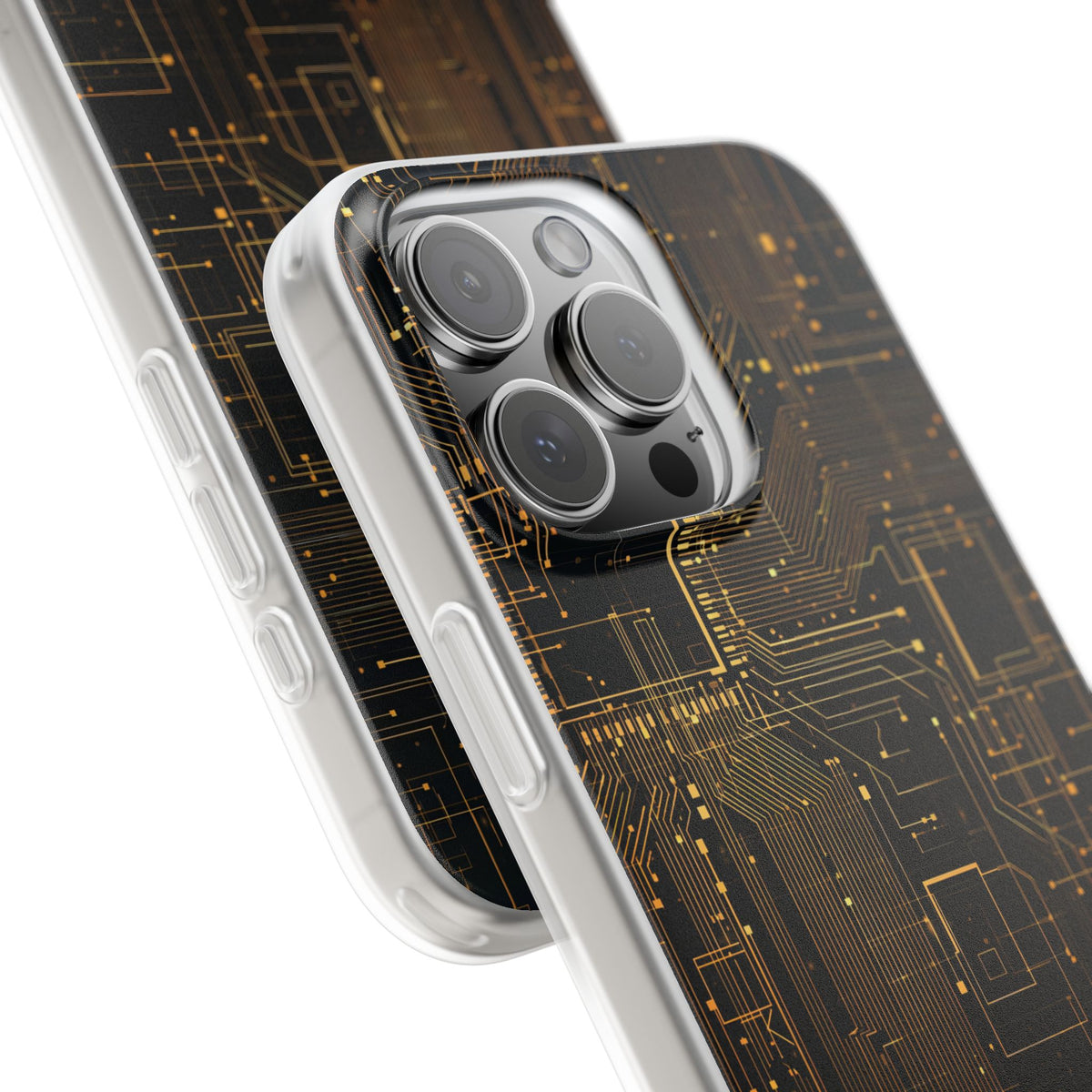 Gold Lite Phone Case for iPhone - Amber Core Mainframe