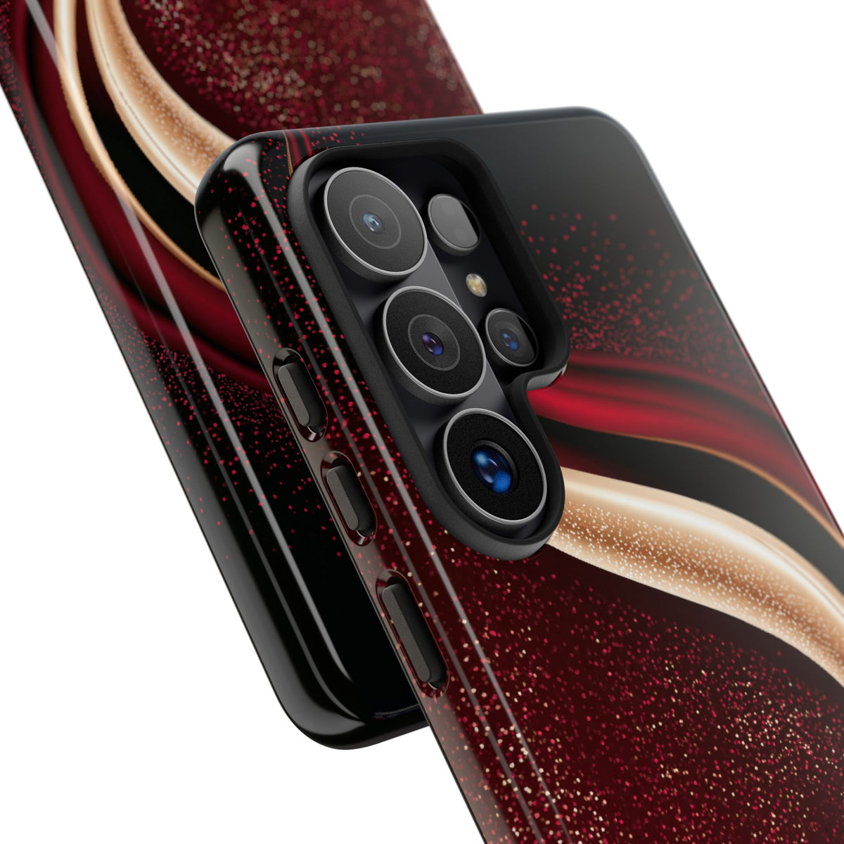 Gilded Crimson Flow · Tough Phone Case for Samsung · Red