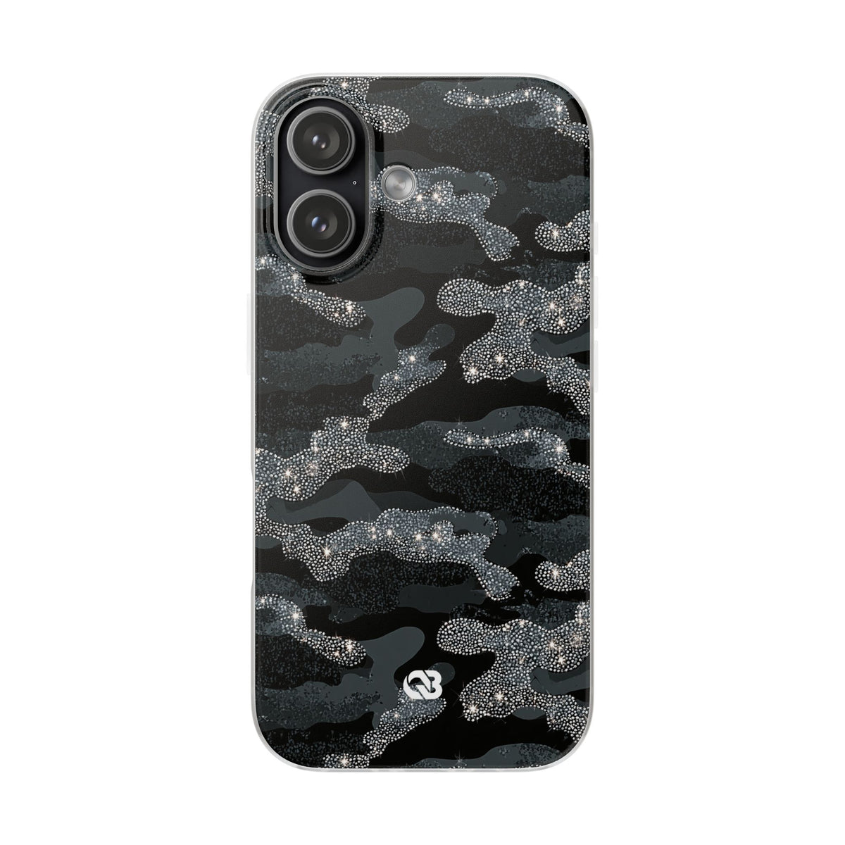 Glitter Shadow Camo · Lite Phone Case for iPhone · Black