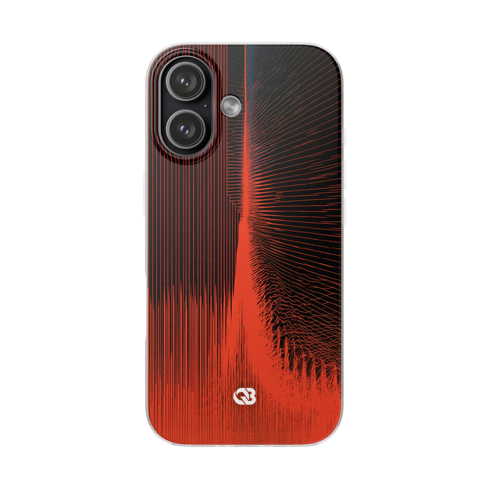 Red Lite Phone Case for iPhone - Crimson Frequency Pulse