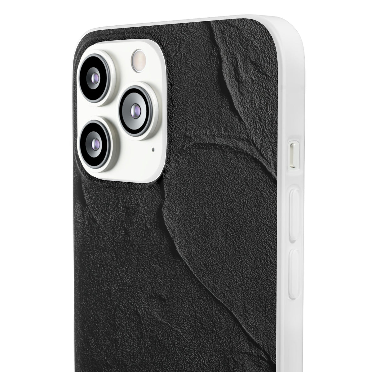 Obsidian Stucco Relief · Lite Phone Case for iPhone · Black