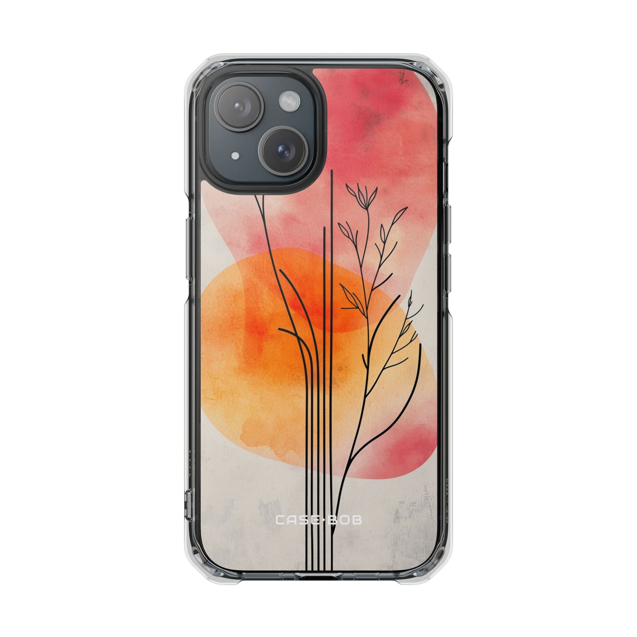 Branching Stems Sunset iPhone 15 Case - Impact