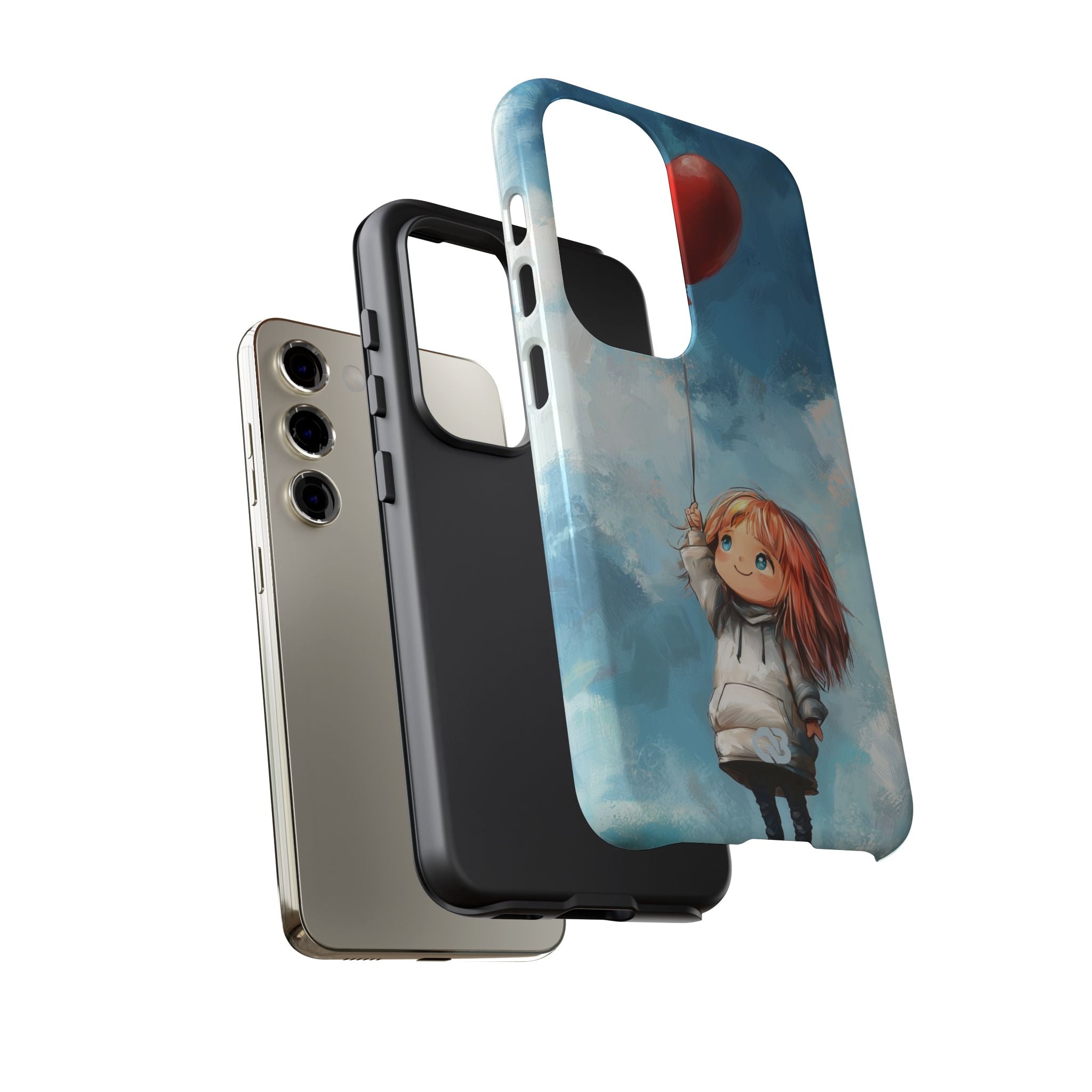 Crimson Heart Sky · Tough Phone Case for Samsung