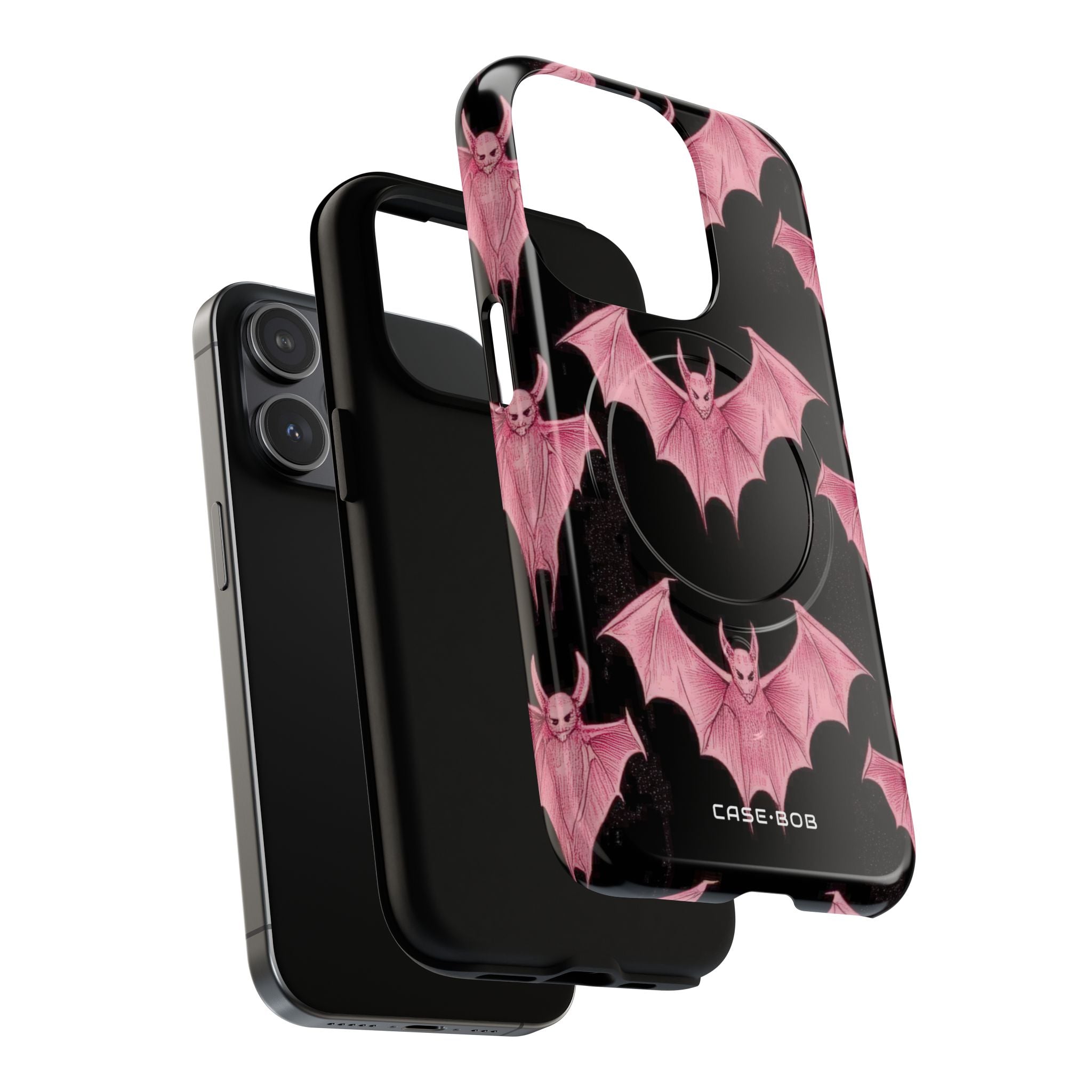 Pink Batwave iPhone 15 Pro Case - Tough+