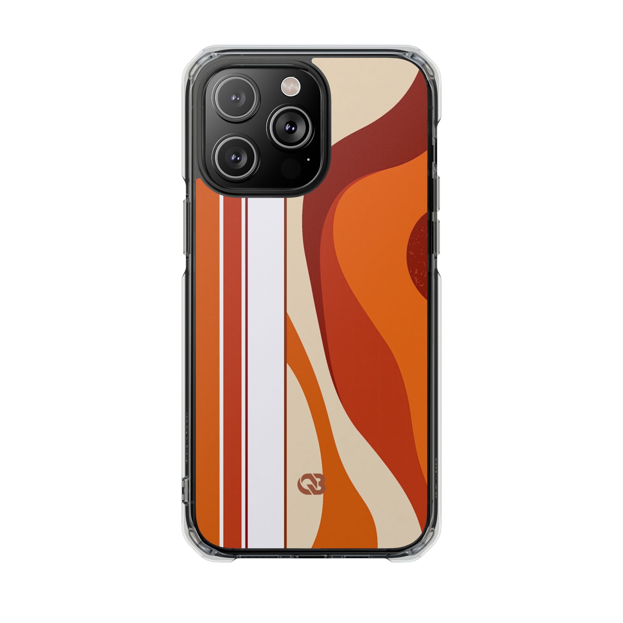 Orange Impact MagSafe Phone Case for iPhone - Terracotta Metro Line