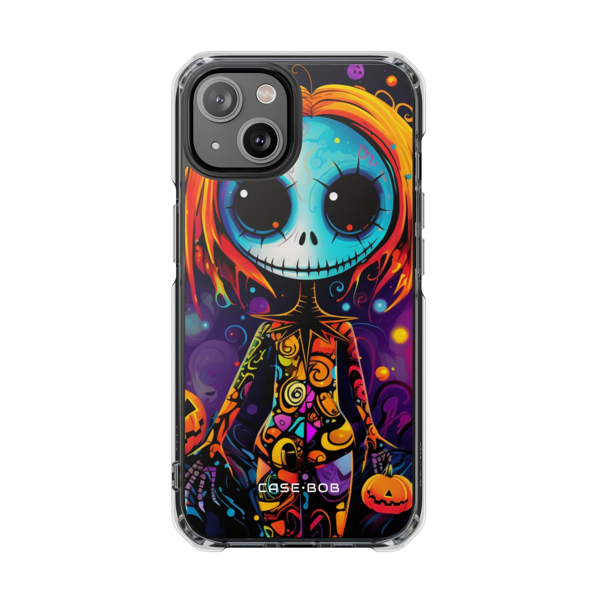 Blue Skull Swirl iPhone 14 Case - Impact - CASE•BOB