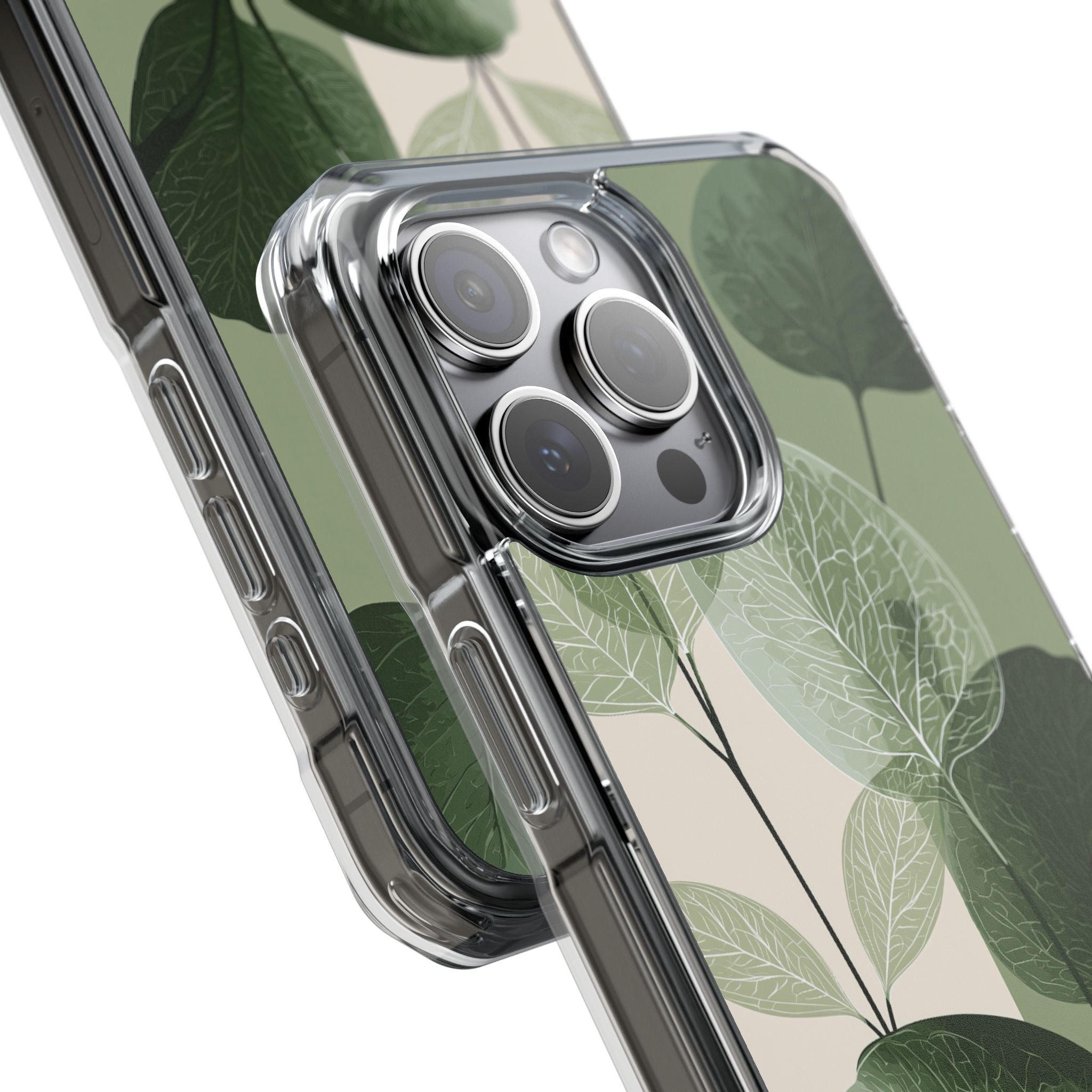 Green Impact MagSafe Phone Case for iPhone - Sage Leaf Skeletals