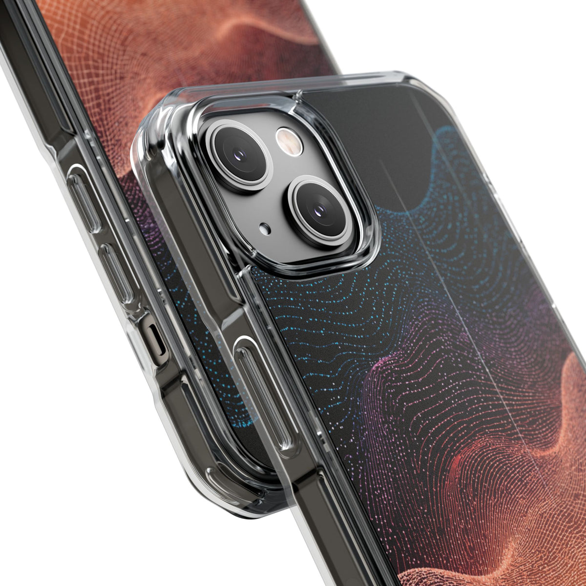 Spectral Elevation · Clear Impact Magnetic Phone Case for iPhone · Orange