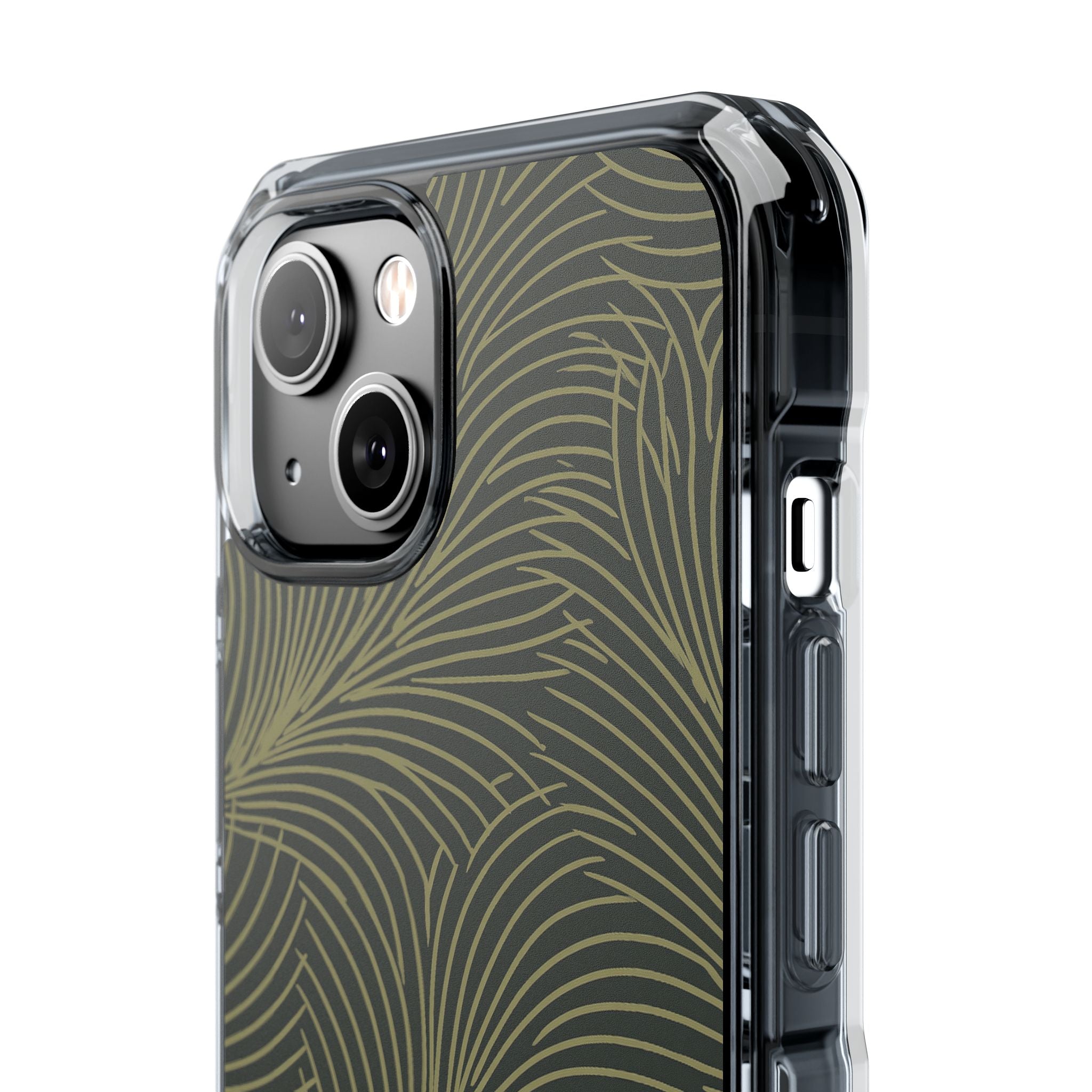 Green Impact MagSafe Phone Case for iPhone - Dark Olive Plume