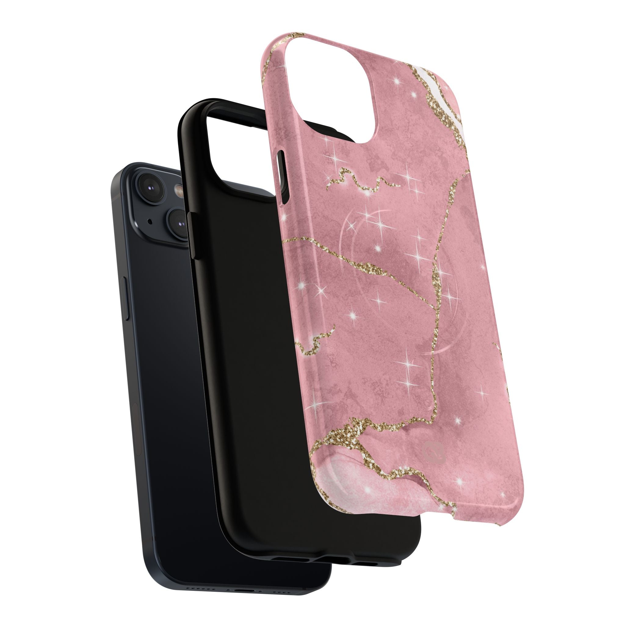 Rose Sparkle Marble · Tough+ Coque de téléphone pour iPhone · Magsafe