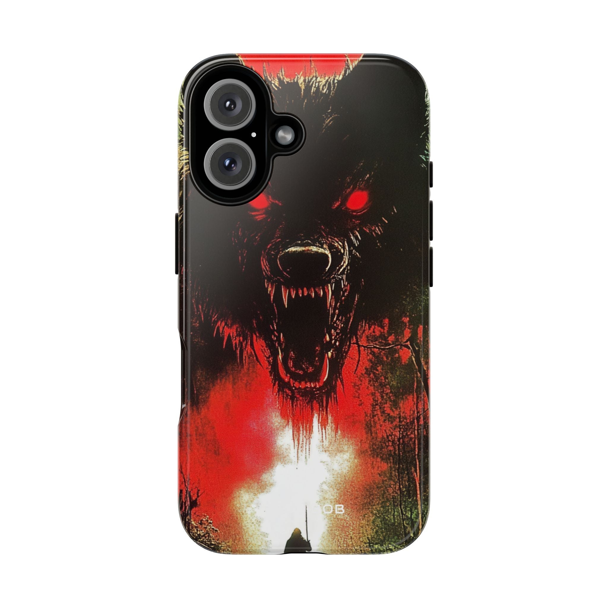 Crimson Wolf iPhone 16 Case - Tough