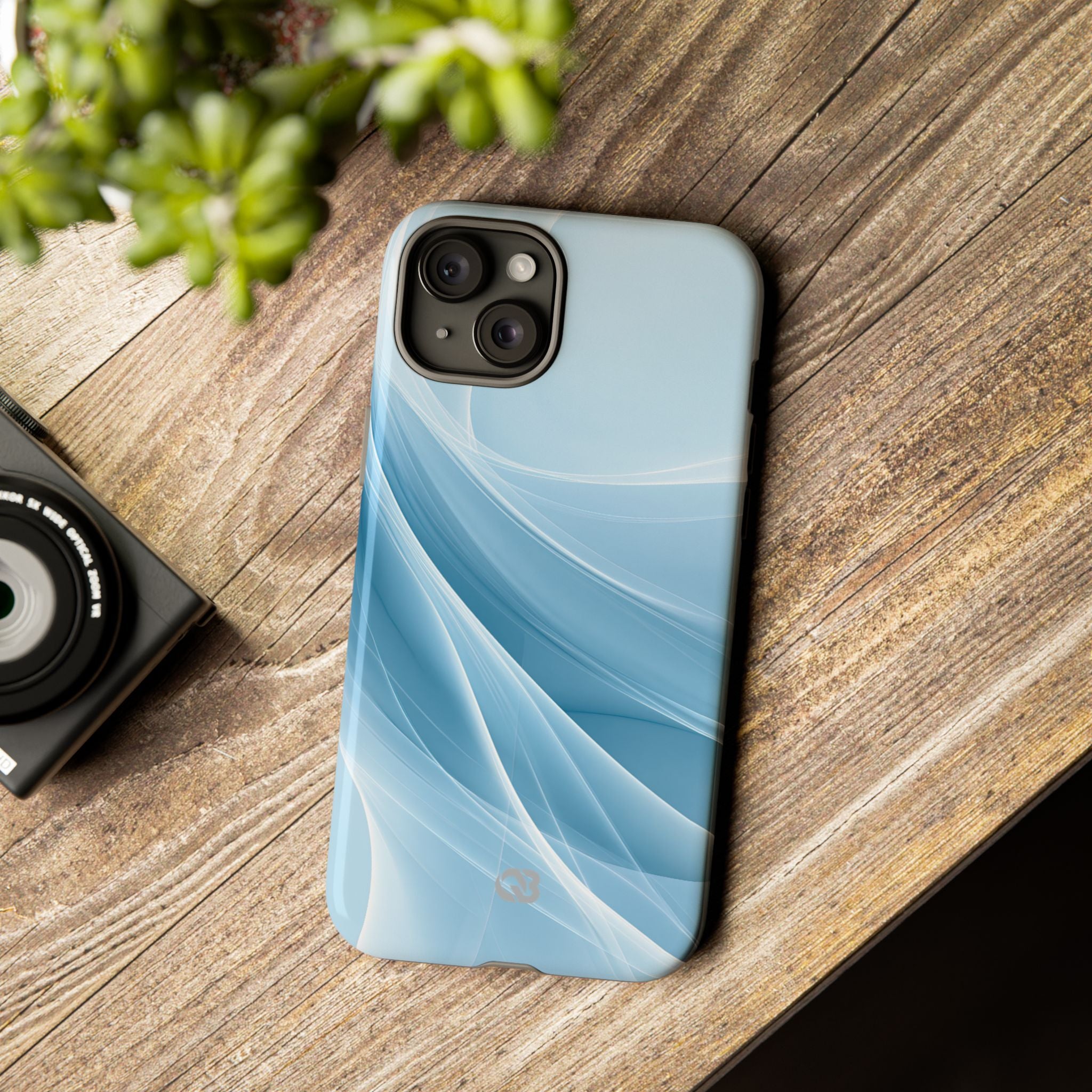 Blue Tough Phone Case for iPhone - Arctic Silk Drift