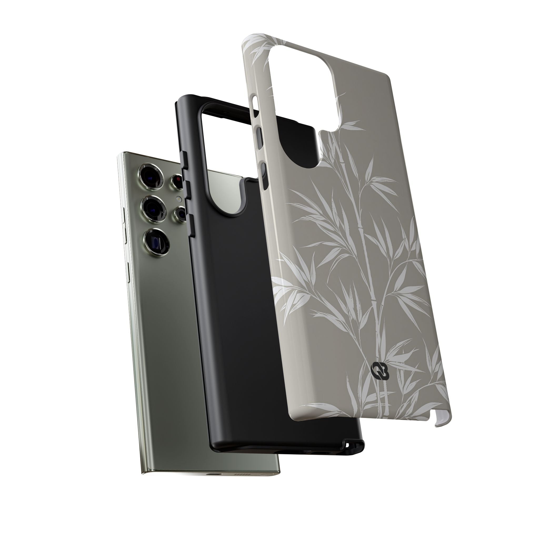Beige Tough Phone Case for Samsung - Sandstone Bamboo Stalks