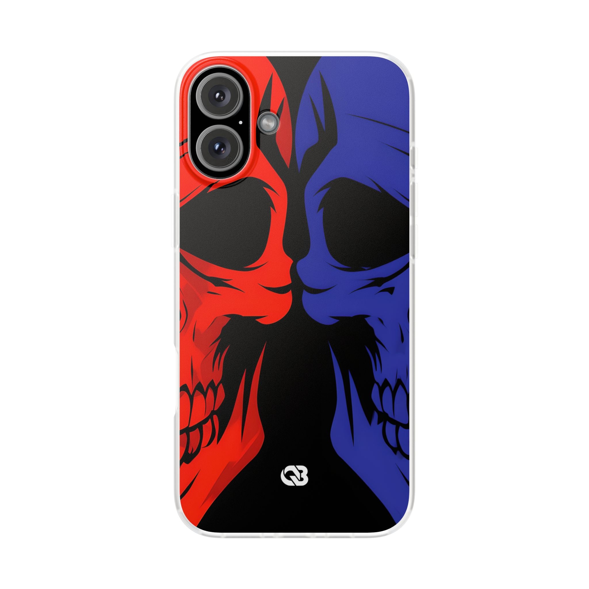 Crimson Cobalt Skulls · Soft Phone Case for iPhone