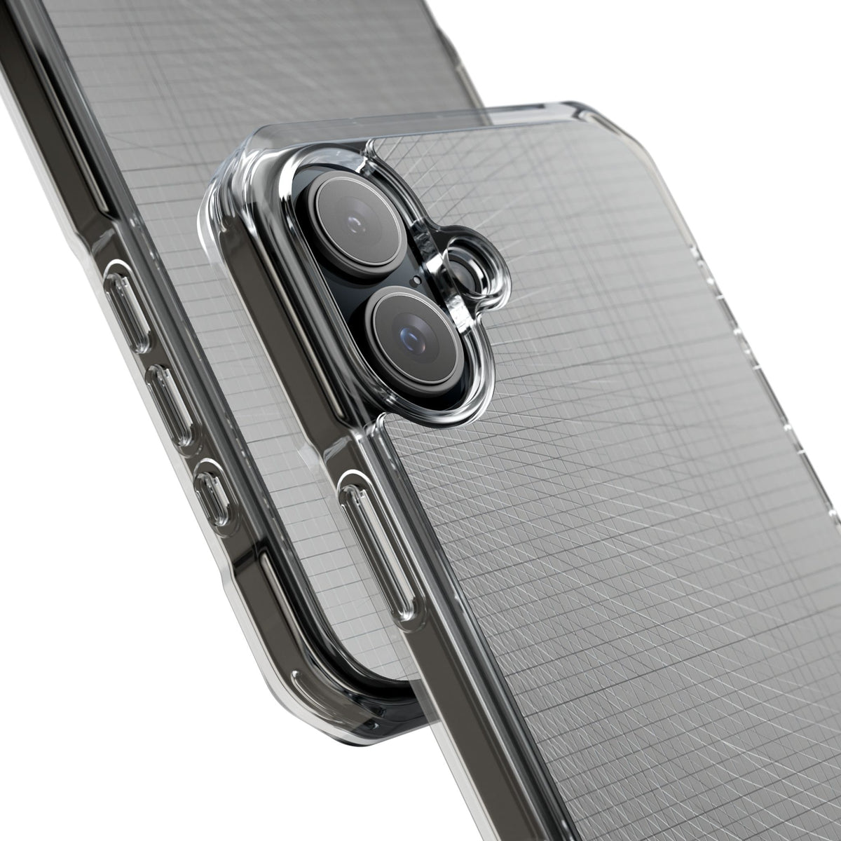 Grey Impact MagSafe Phone Case for iPhone - Chrome Mesh Warp