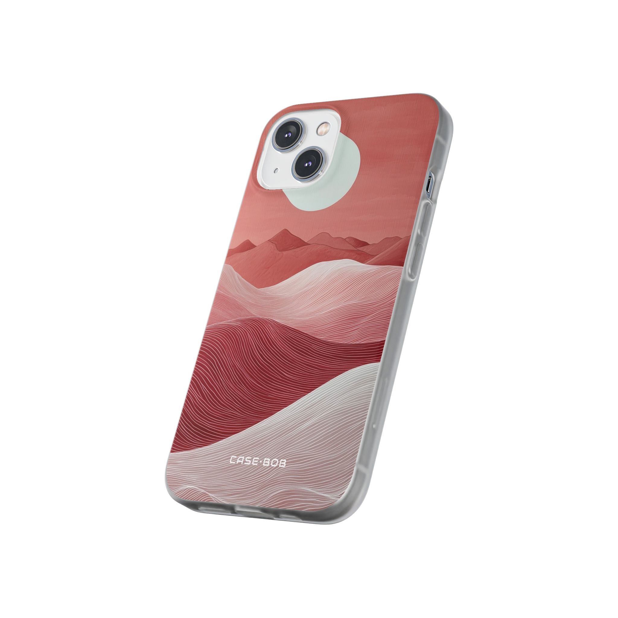 White Orb Dunes iPhone 14 Case - Soft