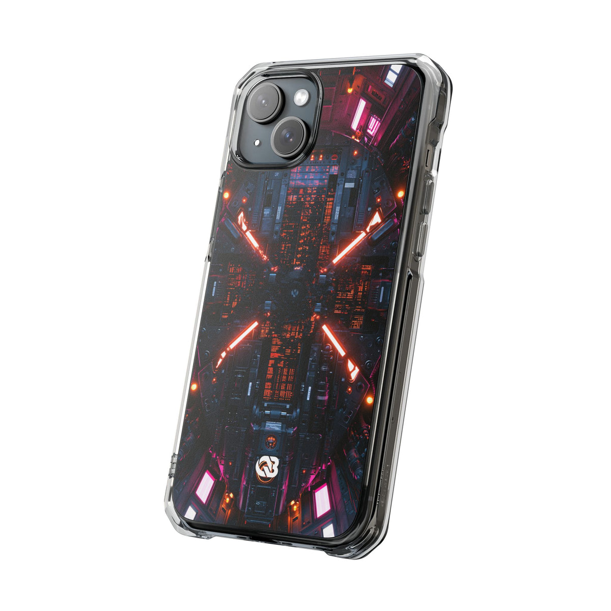 Cybernetic Reactor Core · Clear Impact Magnetic Phone Case for iPhone · Black