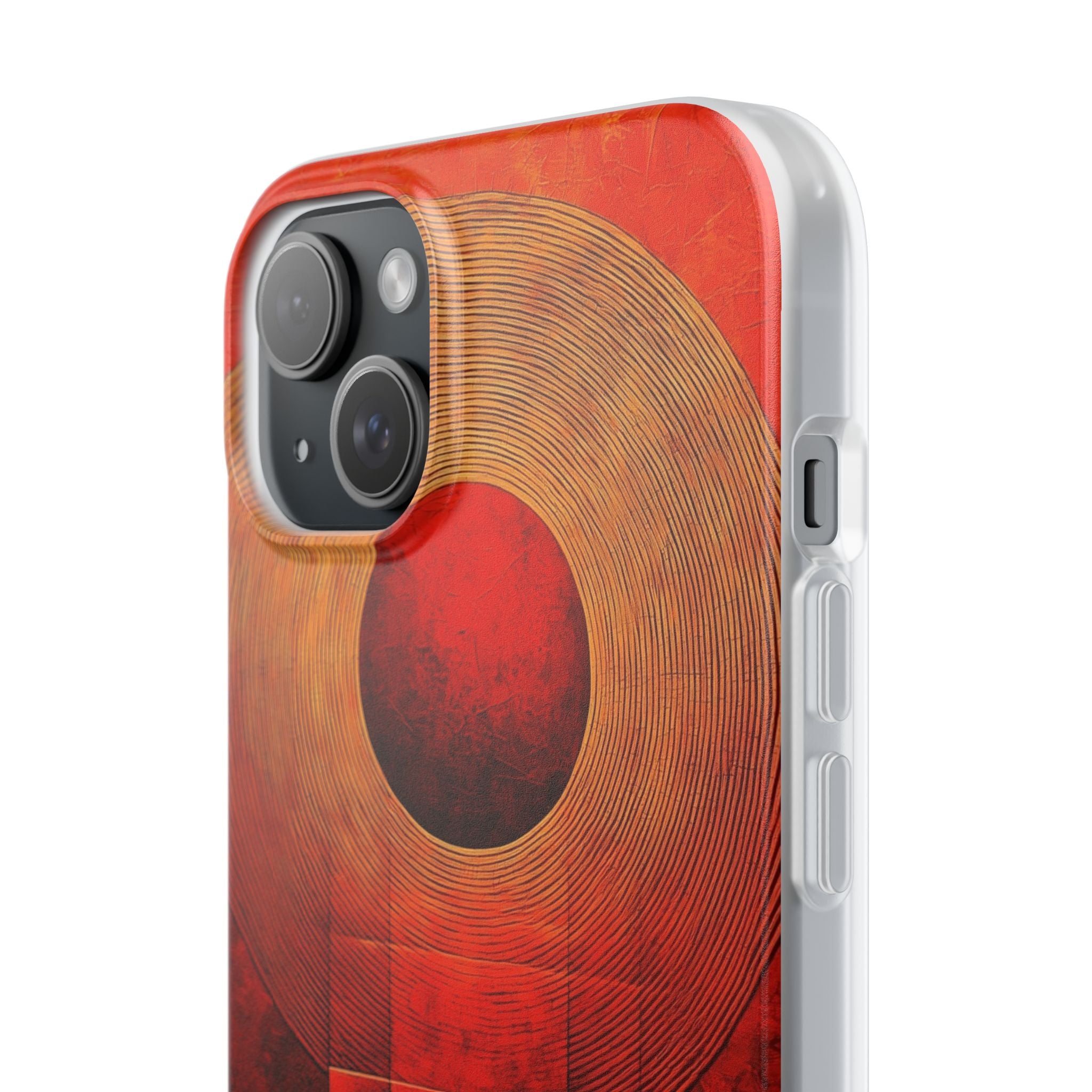 Crimson Solar Halo · Soft Custodia per iPhone