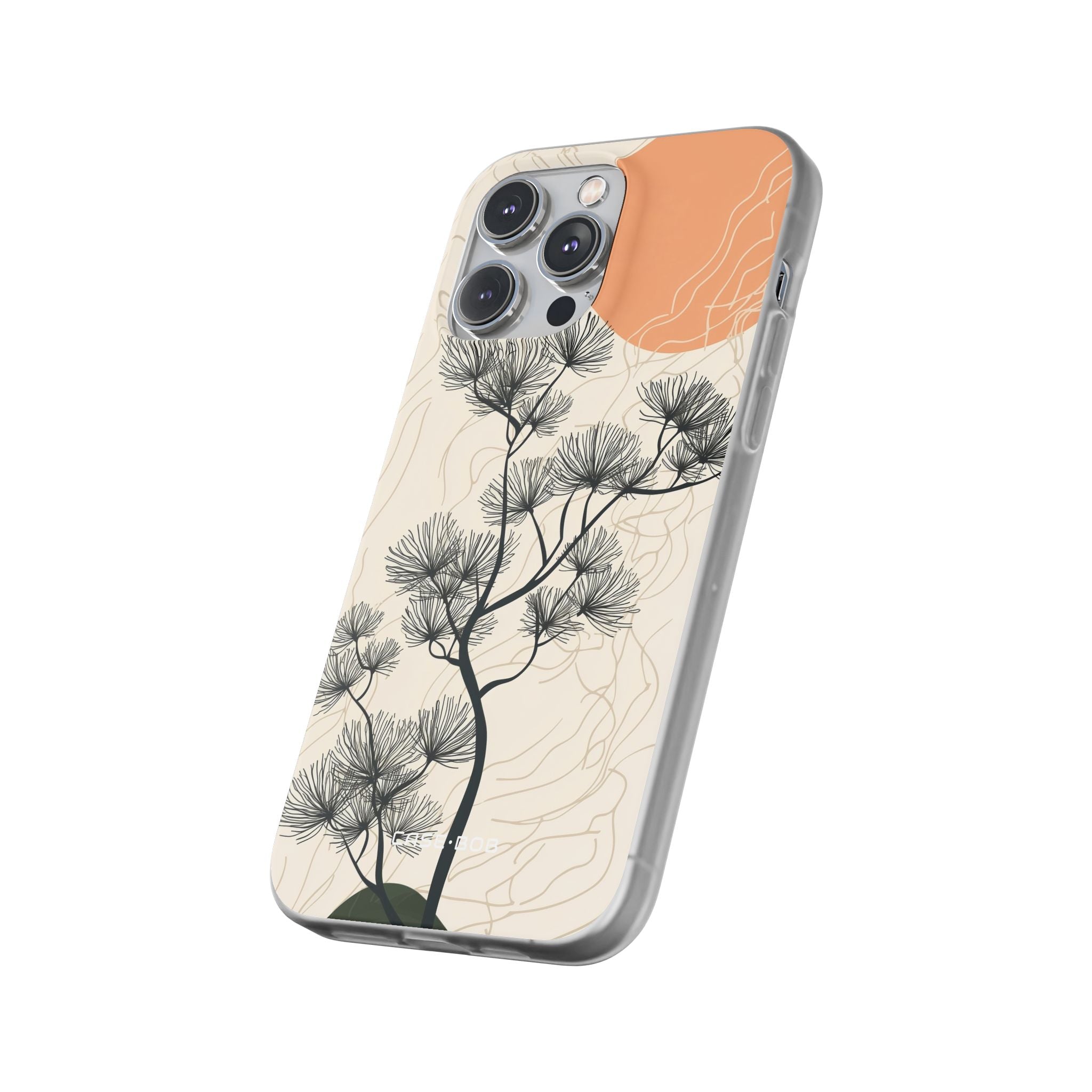 Spiky Tree Sunset iPhone 14 Pro Max Case - Soft