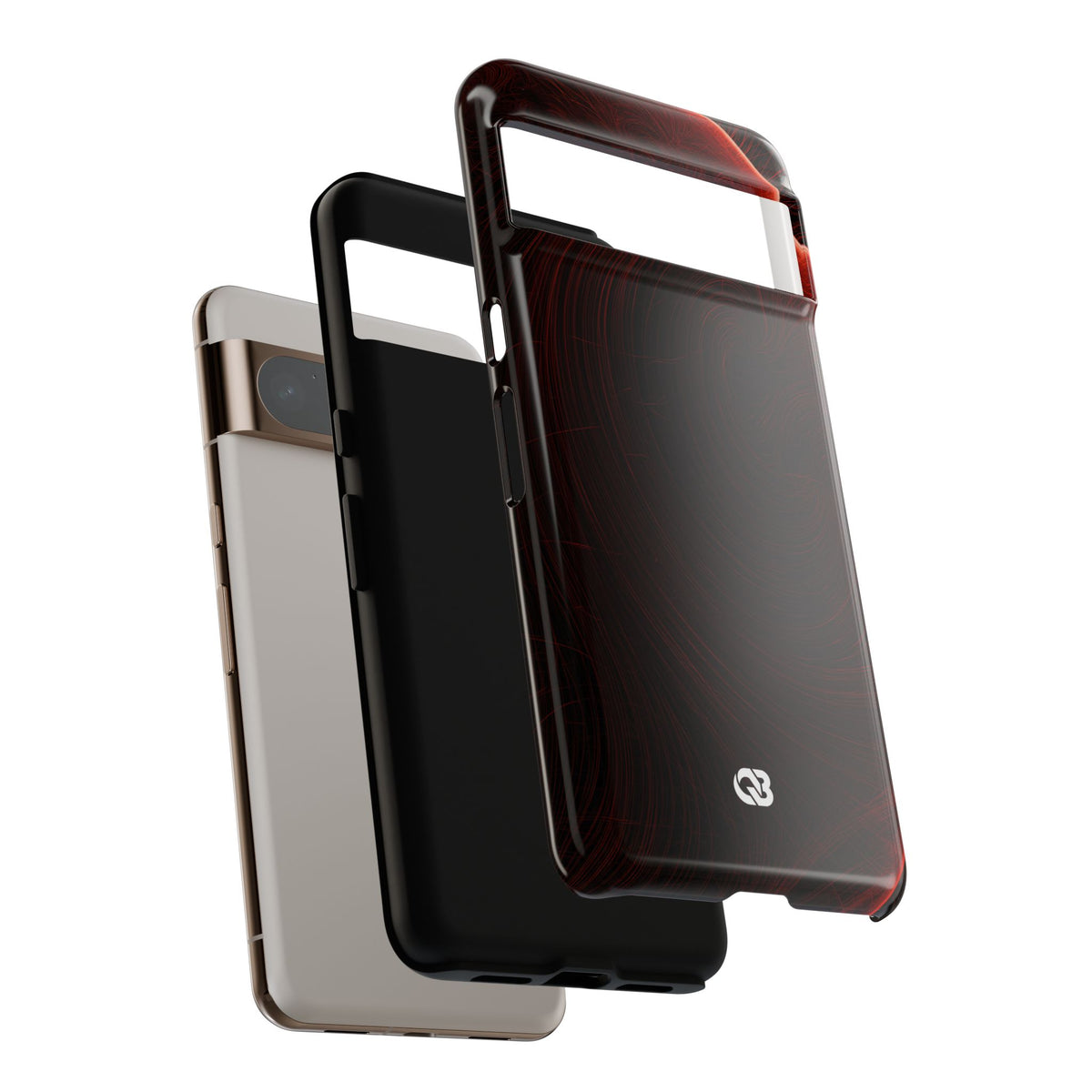 Crimson Solar Orbit · Tough Phone Case for Pixel · Red