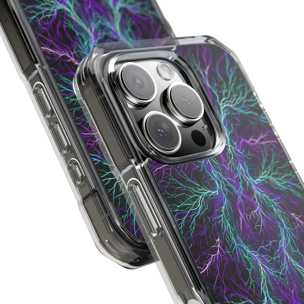 Electric Plasma Arbor · Clear Impact Magnetic Phone Case for iPhone · Purple