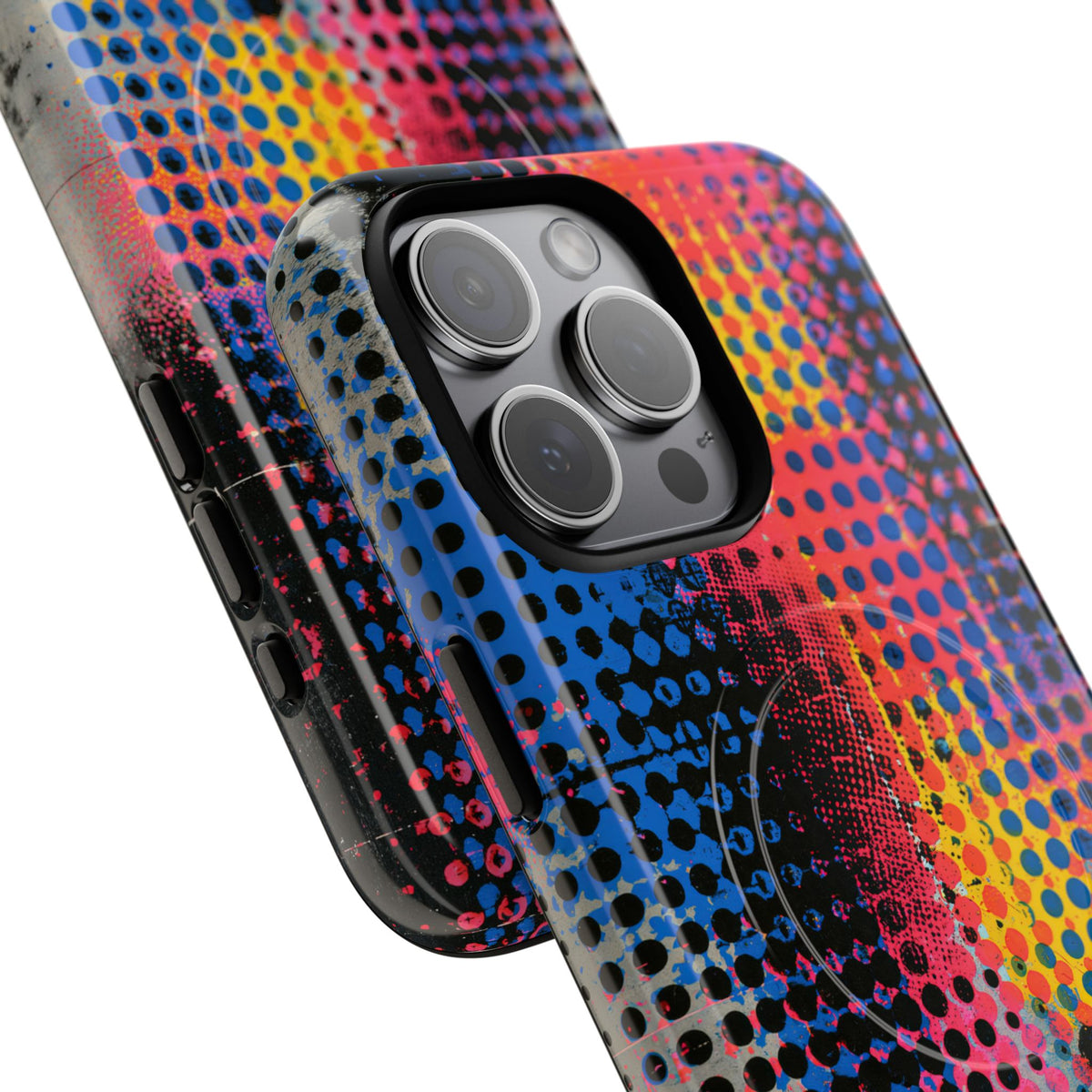 Chromatic Halftone Grid · Tough 2.0 Magnetic Phone Case for iPhone · Blue