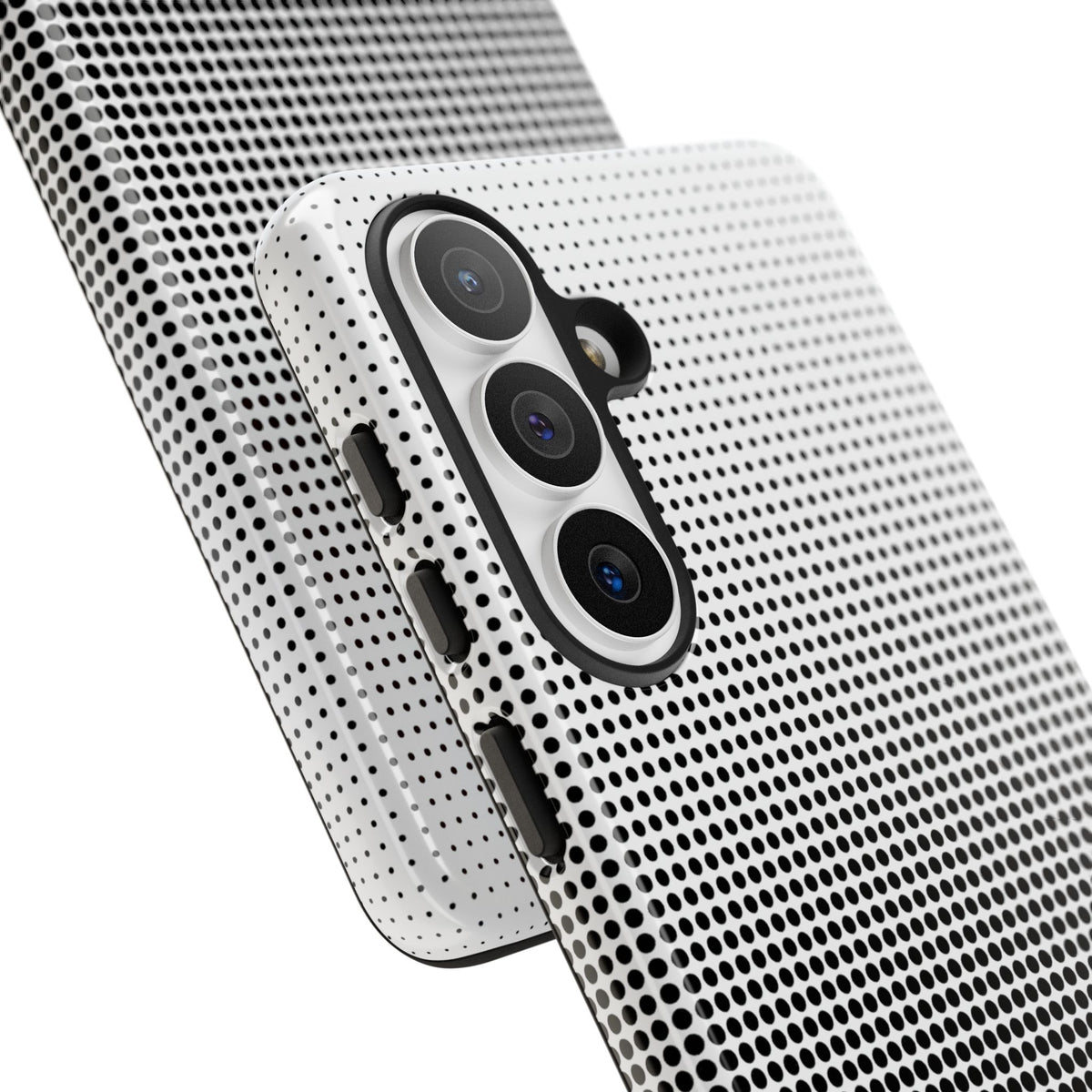 Black Tough Phone Case for Samsung - Obsidian Halftone Flux