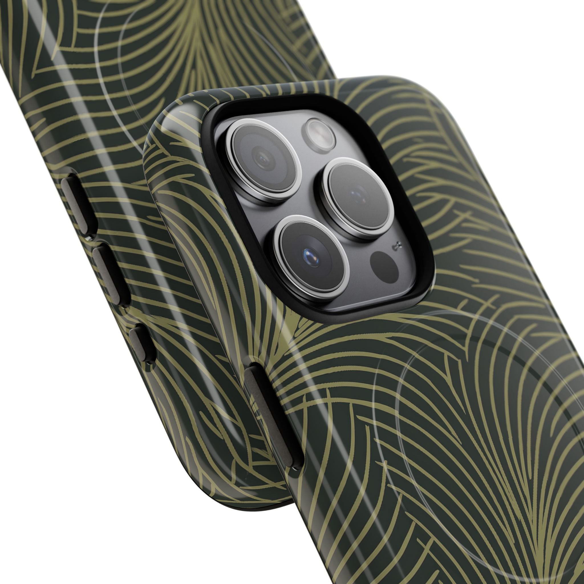 Green Tough 2.0 Magsafe Phone Case for iPhone - Dark Olive Plume