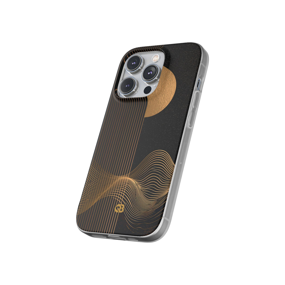Gold Lite Phone Case for iPhone - Gilded Obsidian Dunes